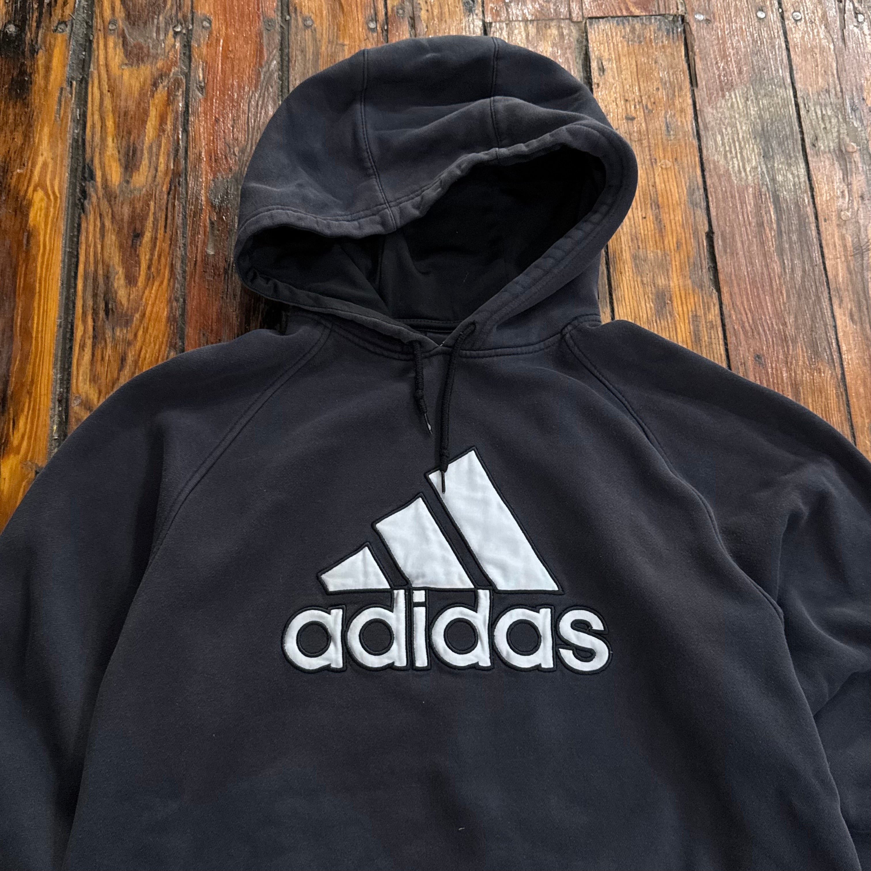 Vintage Adidas Big Logo Hoodie Sz L