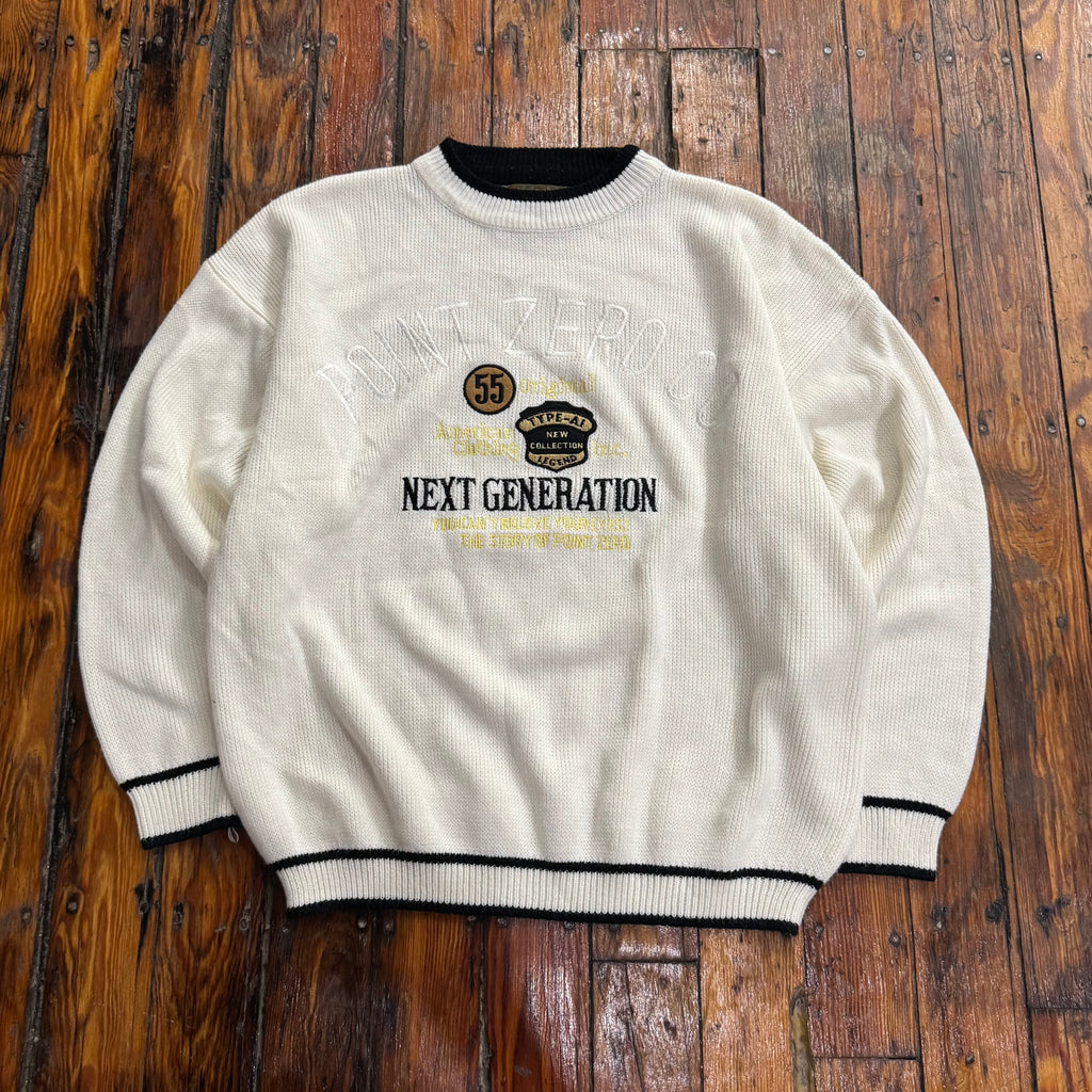 Vintage Point Zero Knit Sweater Sz XL