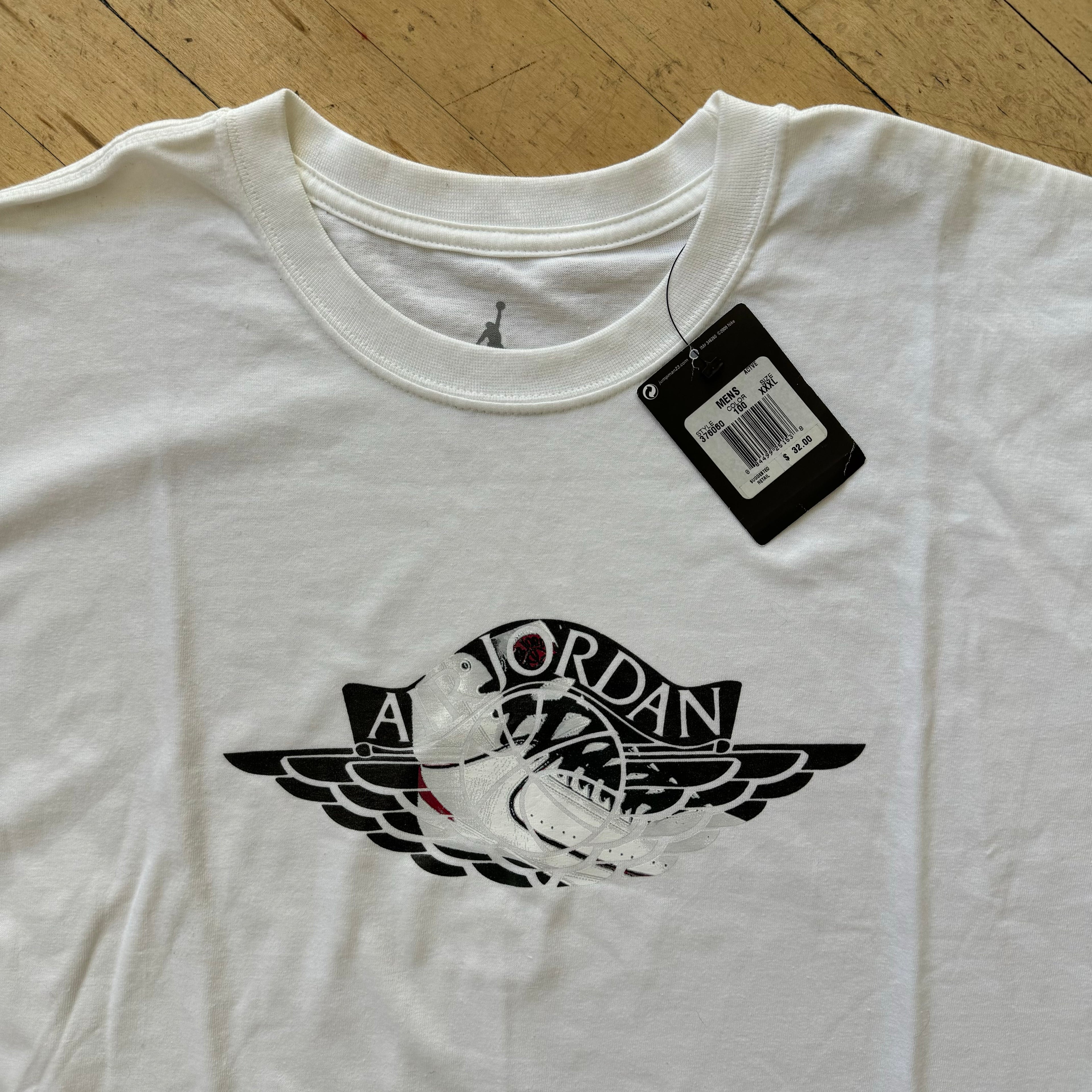 2009 Jordan 2 Wings logo T-shirt Sz XXXL