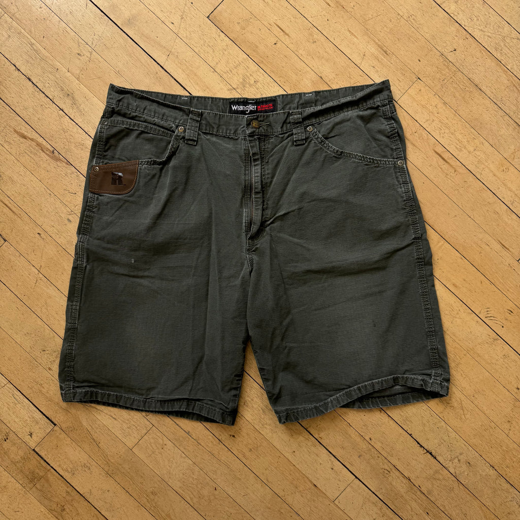 Vintage Wrangler Riggs Olive Khaki Shorts Sz 38