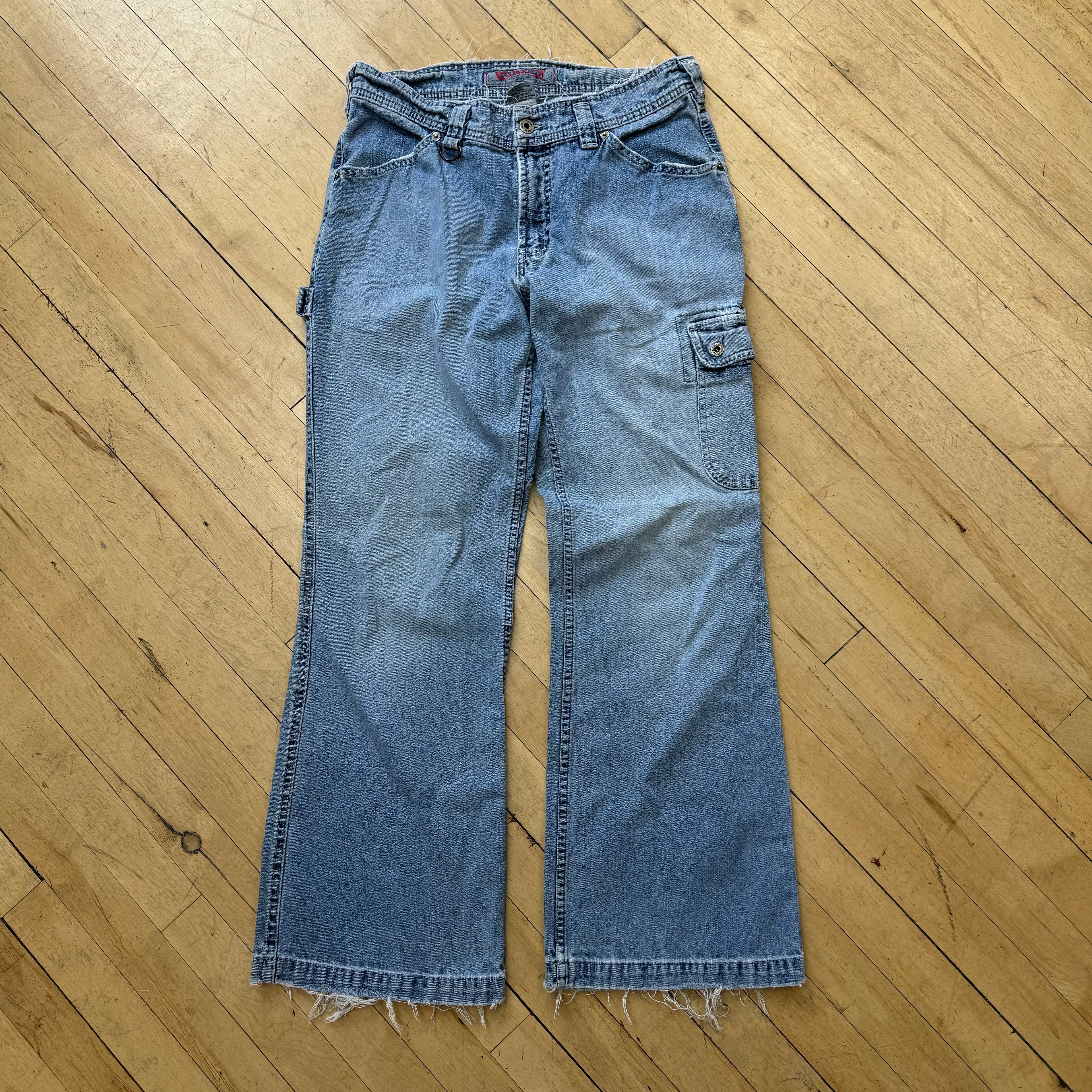 Vintage Silver Cargo denim Jeans Sz 32/31