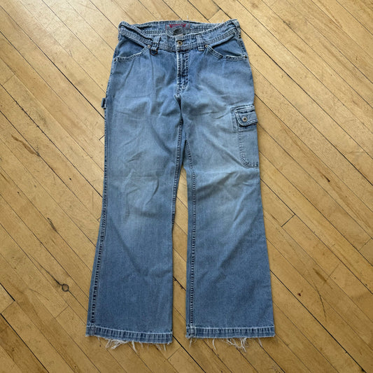 Vintage Silver Cargo denim Jeans Sz 32/31