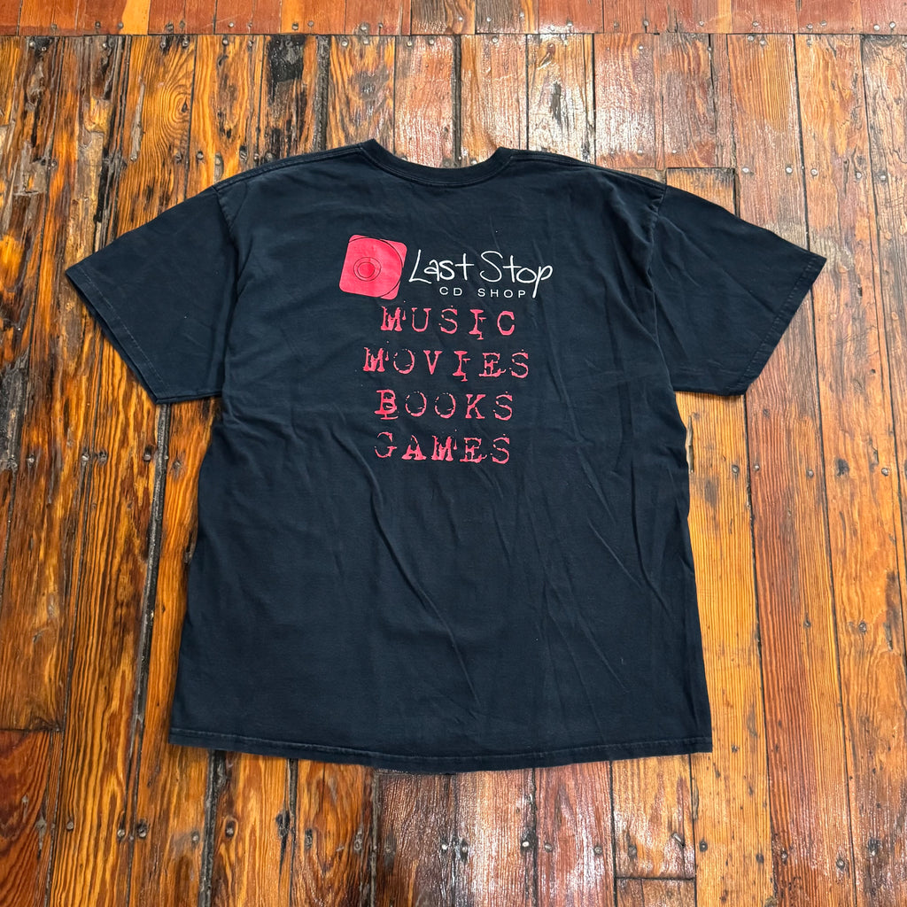 Y2K Last Stop CD Shop T-shirt Sz XL