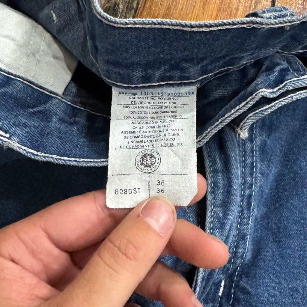 Vintage Dark Wash Carhartt Denim Jean shorts Sz 36