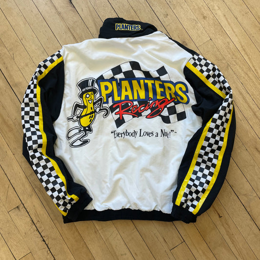 Vintage Planters Peanuts Racing Zip-Up Jacket Sz L