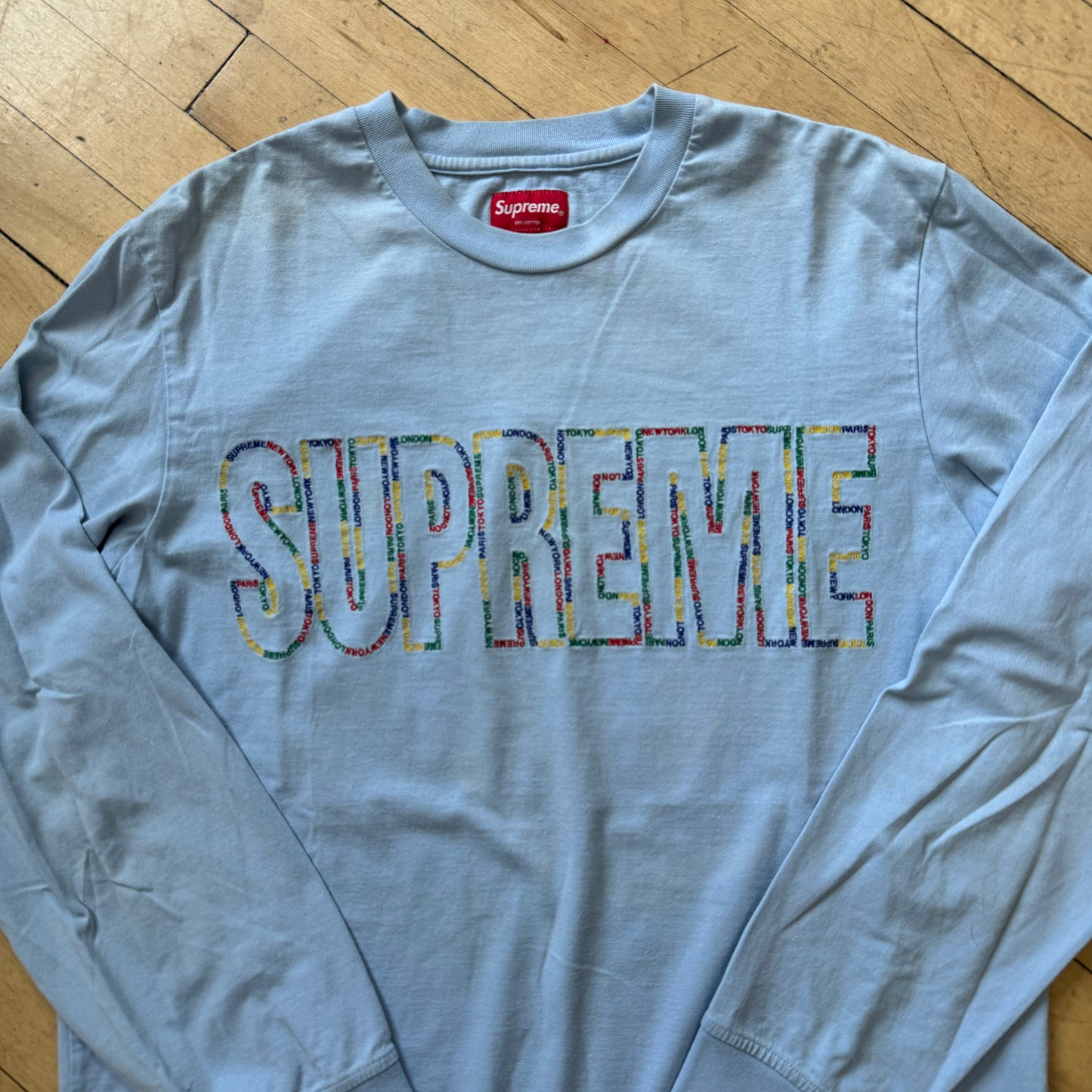 Supreme Embroidered Long sleeve T-shirt Sz M