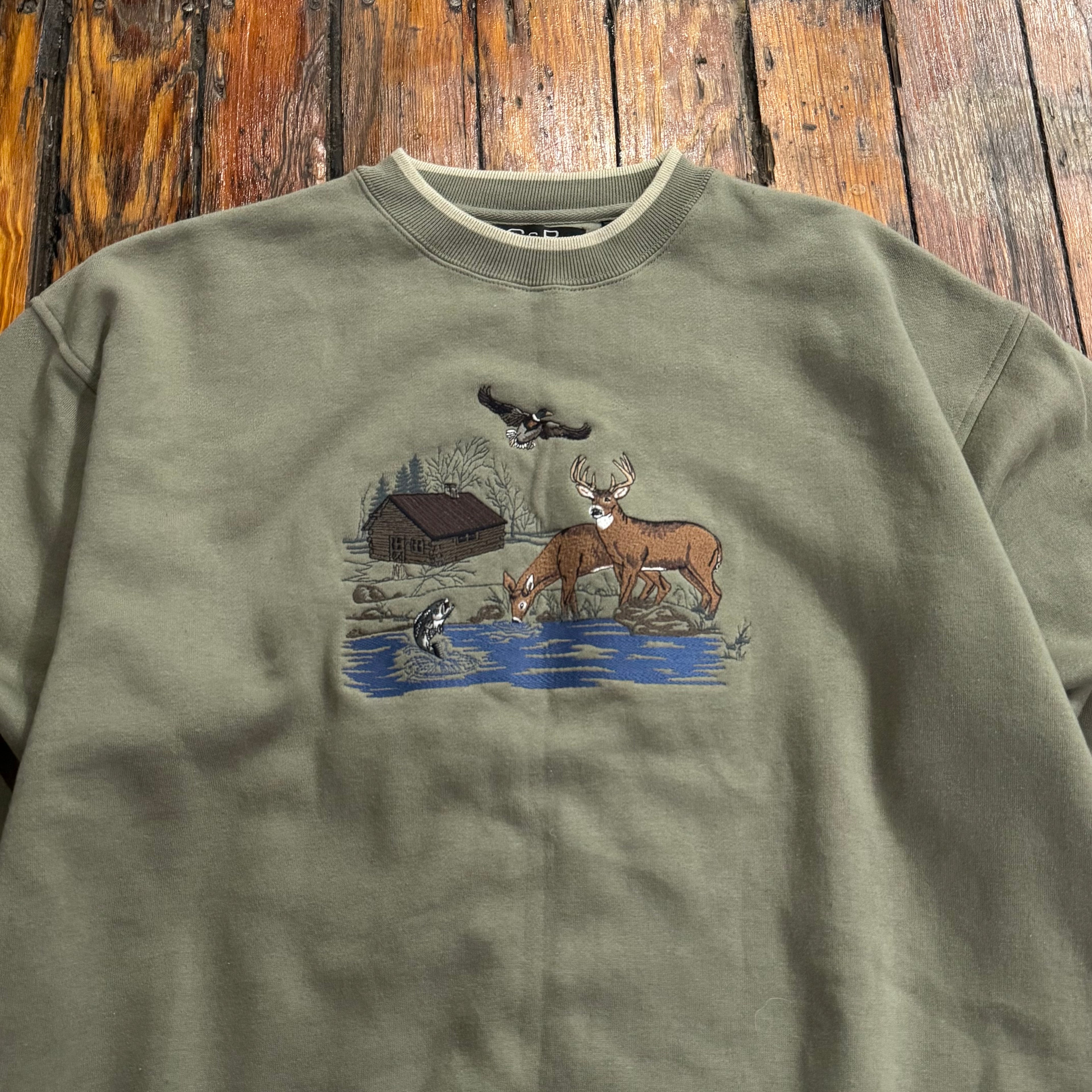 Vintage Deer Wildlife Crewneck Sz XL