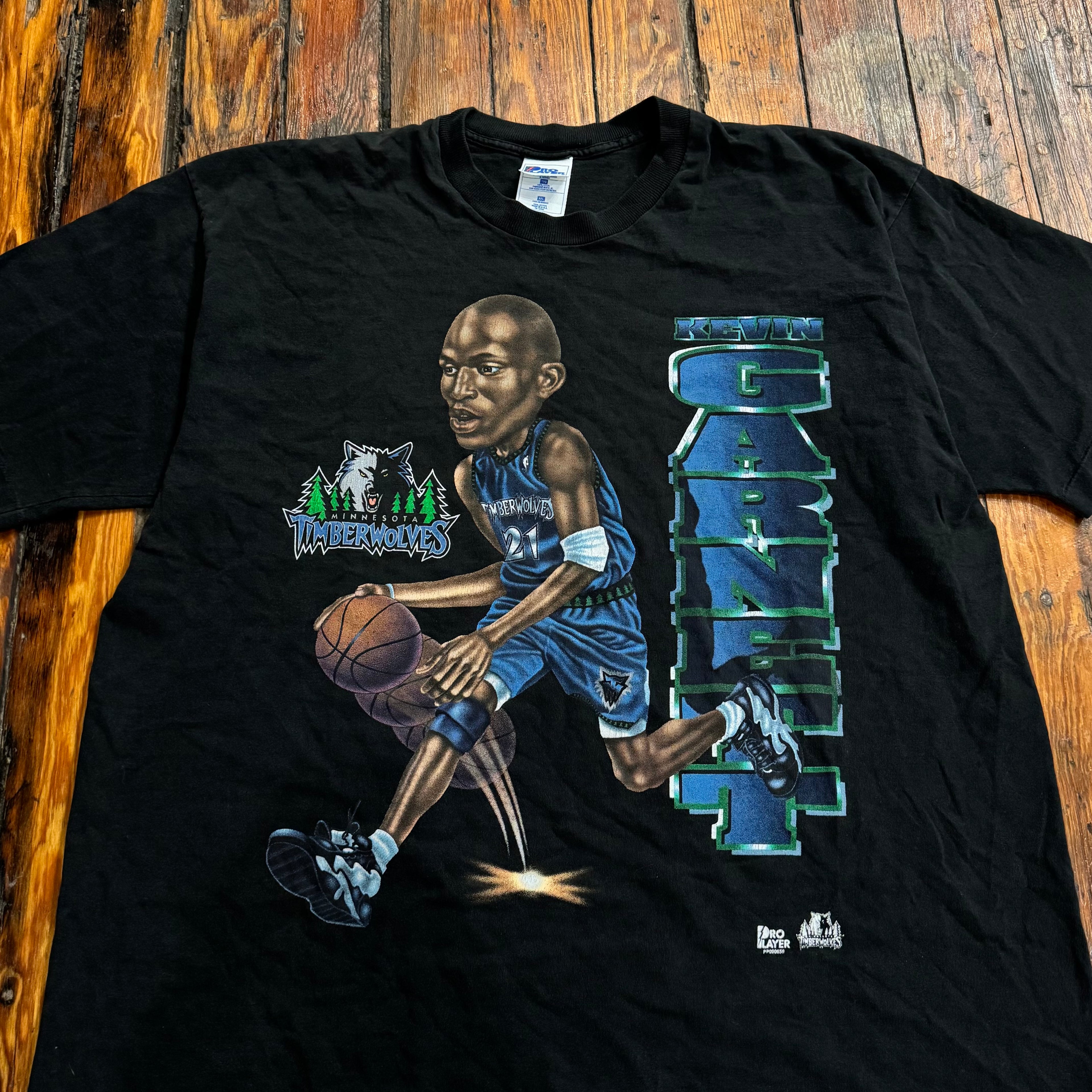 Vintage Minnesota Timberwolves KG Character T-shirt Sz XXL