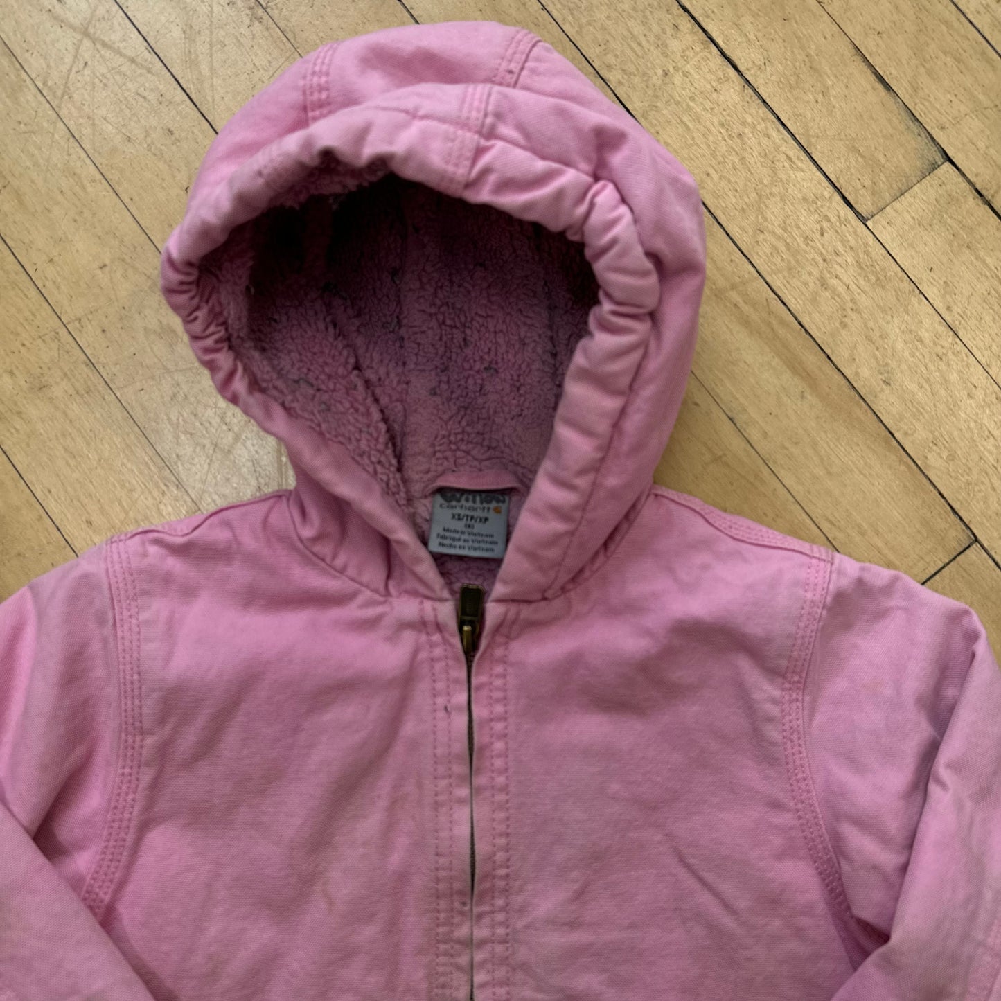 Vintage Pink Carhartt Jacket Sz YTH XS (6)