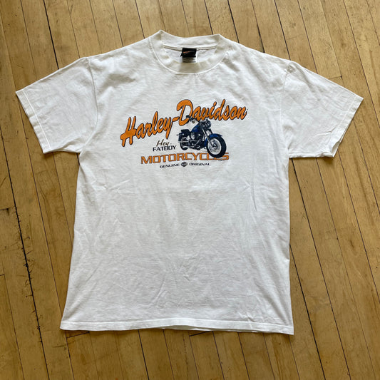 1996 Harley Davidson Hey Fat Boy T-shirt Sz XL