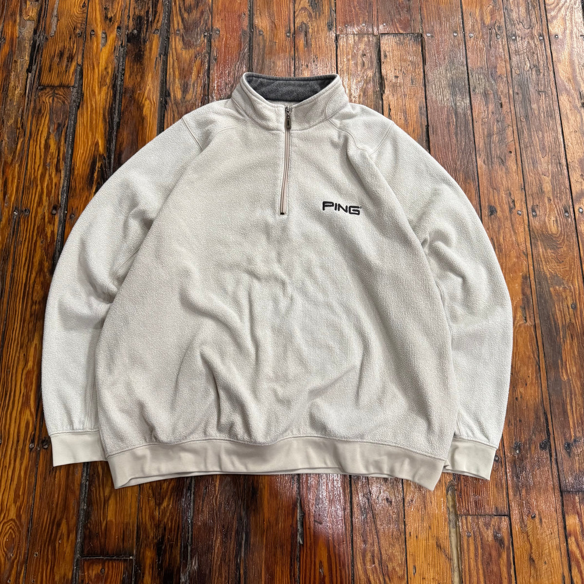 Vintage Ping Quarter Zip Fleece Jacket Sz L