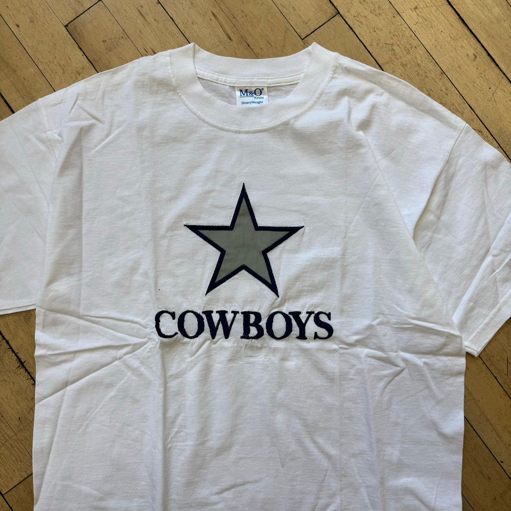 Vintage Cowboys embroidered T-shirt Sz L