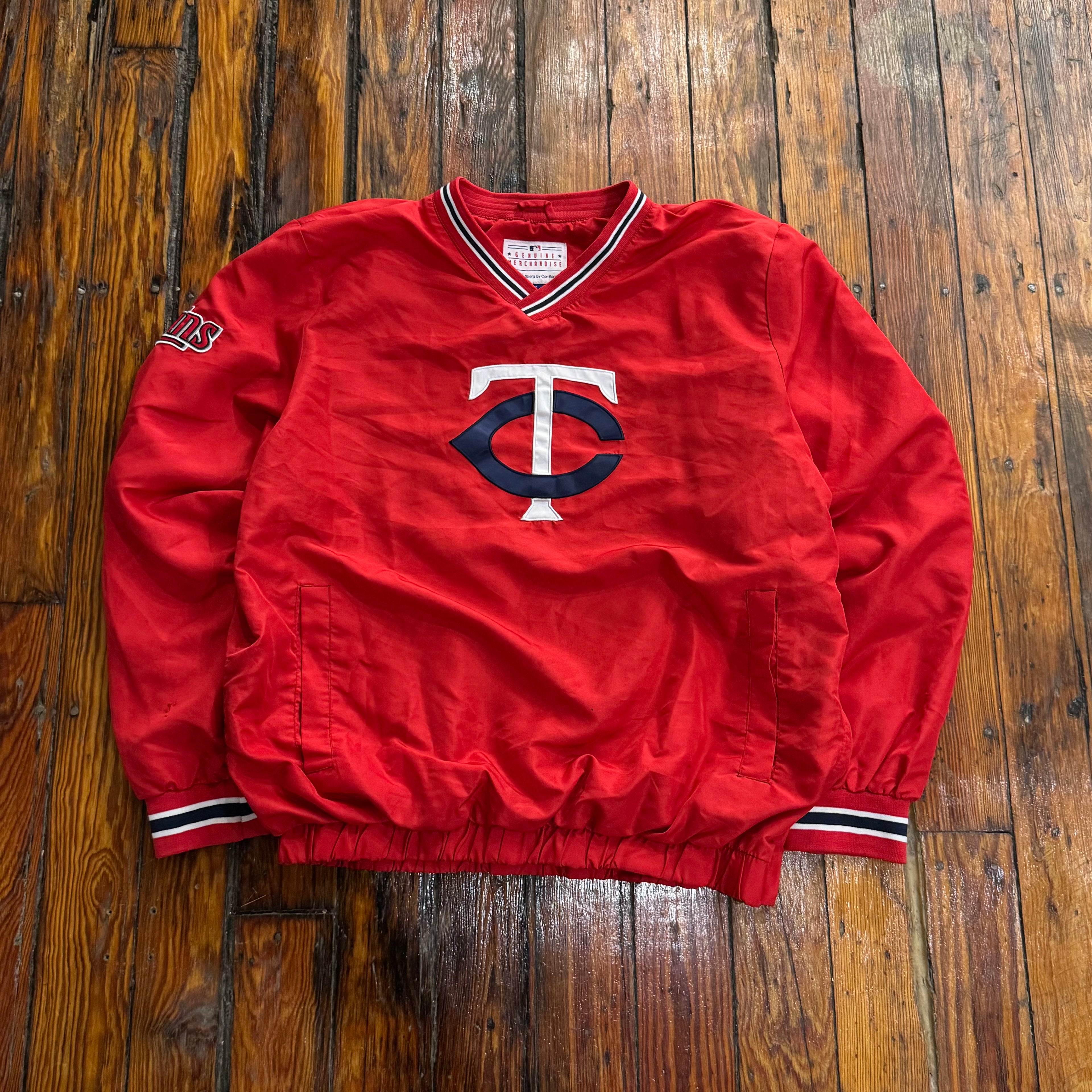 Vintage Minnesota Twins Pull Over Jacket Sz L