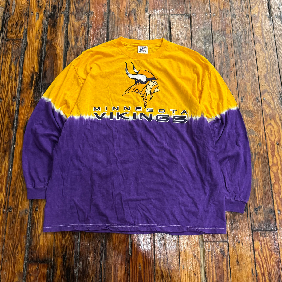 Vintage Minnesota Vikings Long Sleeve Tie Dye T-shirt Sz XL