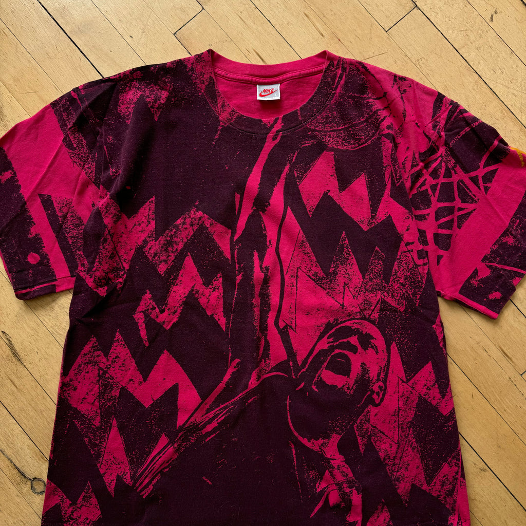 Vintage Jordan 7 Cardinal AOP T-shirt Sz L