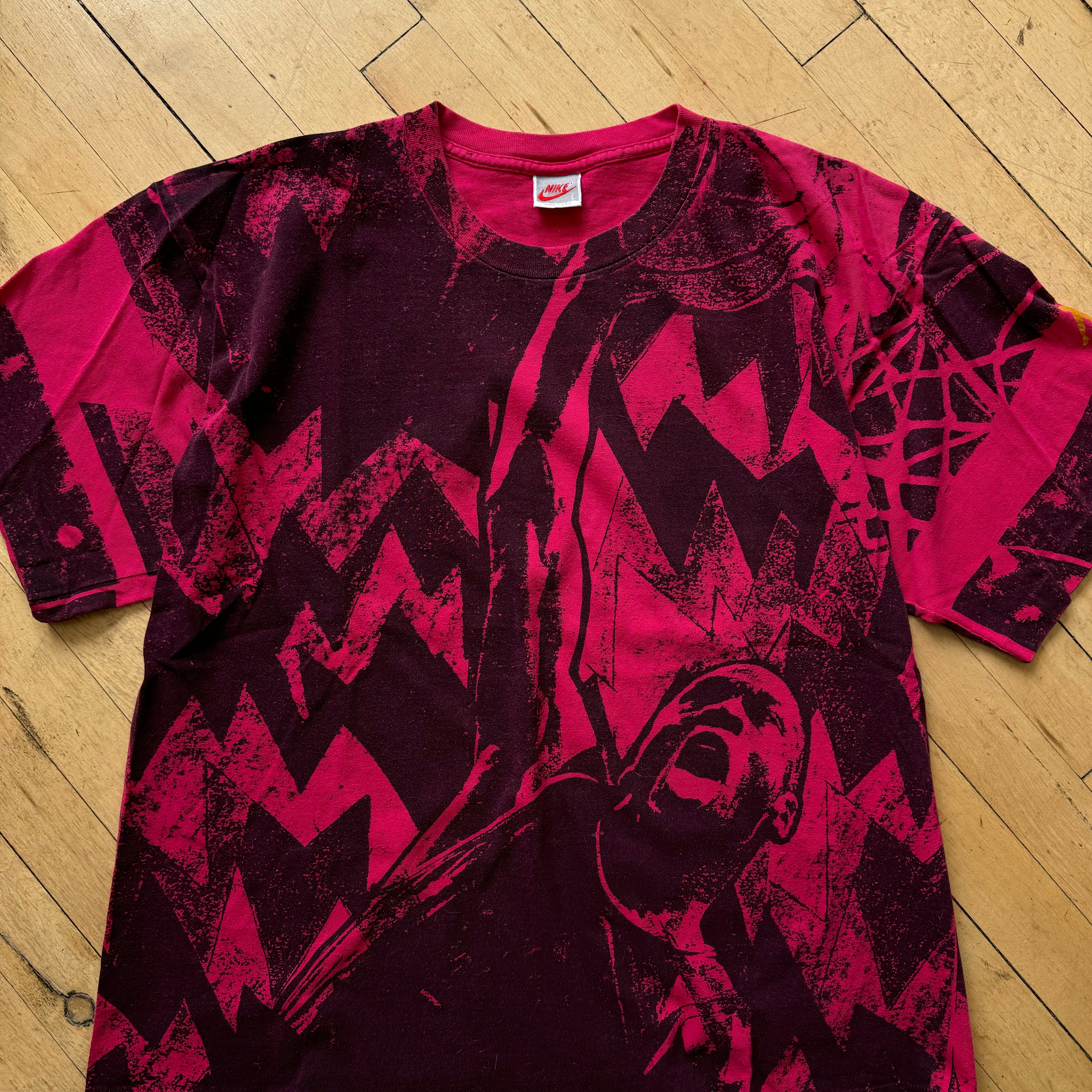 Vintage Jordan 7 Cardinal AOP T-shirt Sz L
