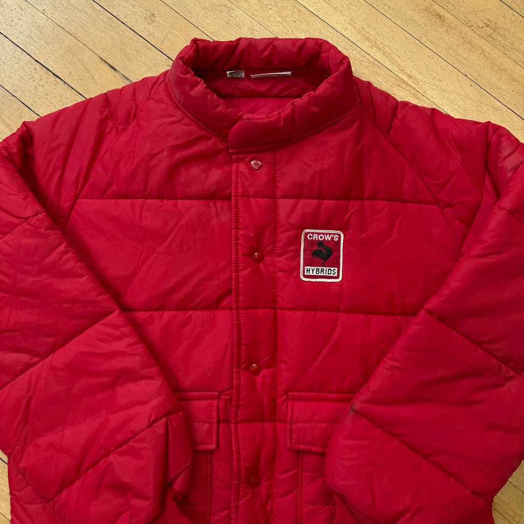Vintage King Louie Crows Hybrid Puffer Jacket Sz XL