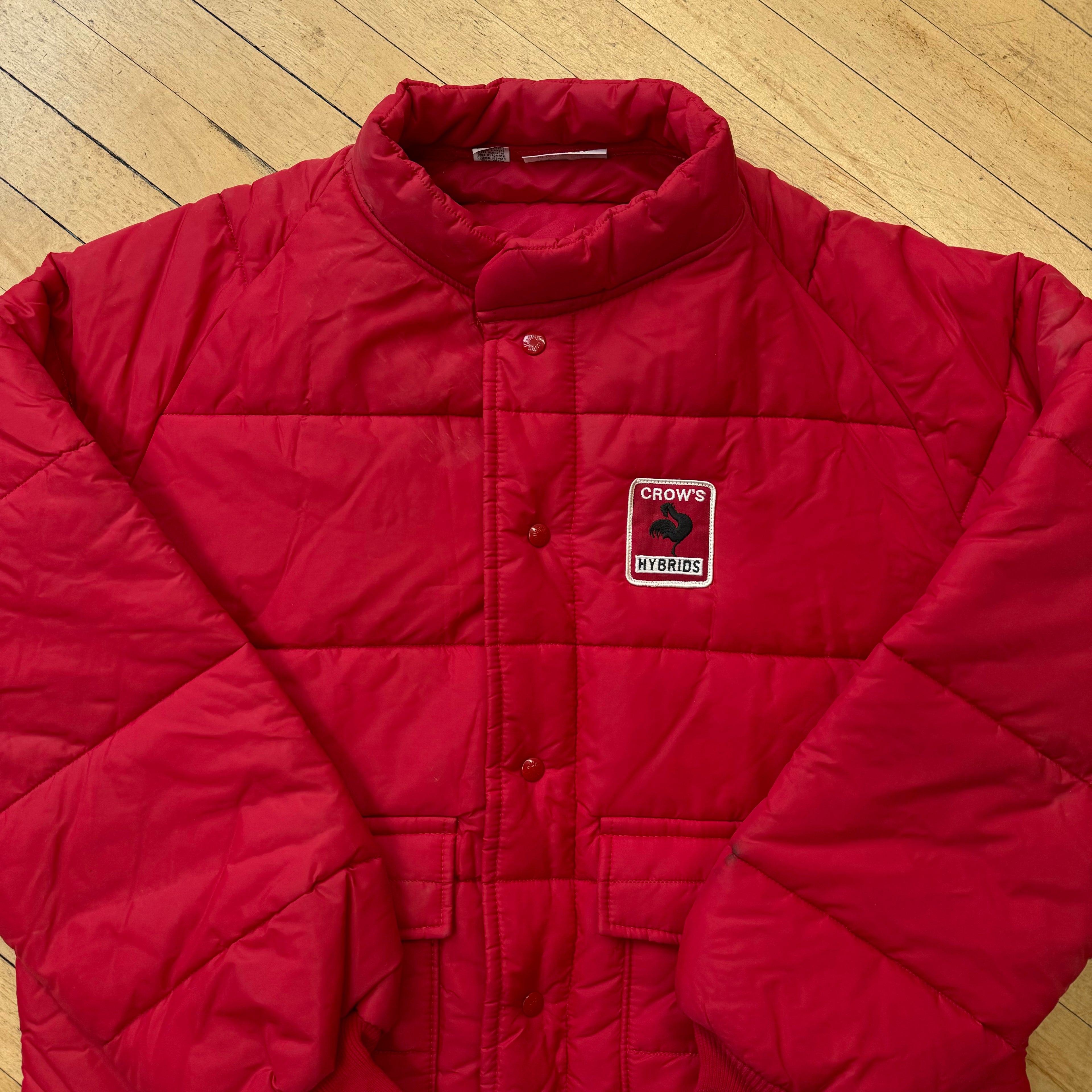 Vintage King Louie Crows Hybrid Puffer Jacket Sz XL