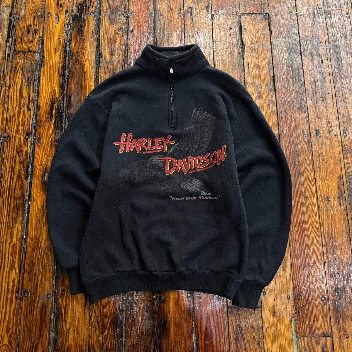 Vintage Harley Davidson Quarter Zip Crewneck Sz M
