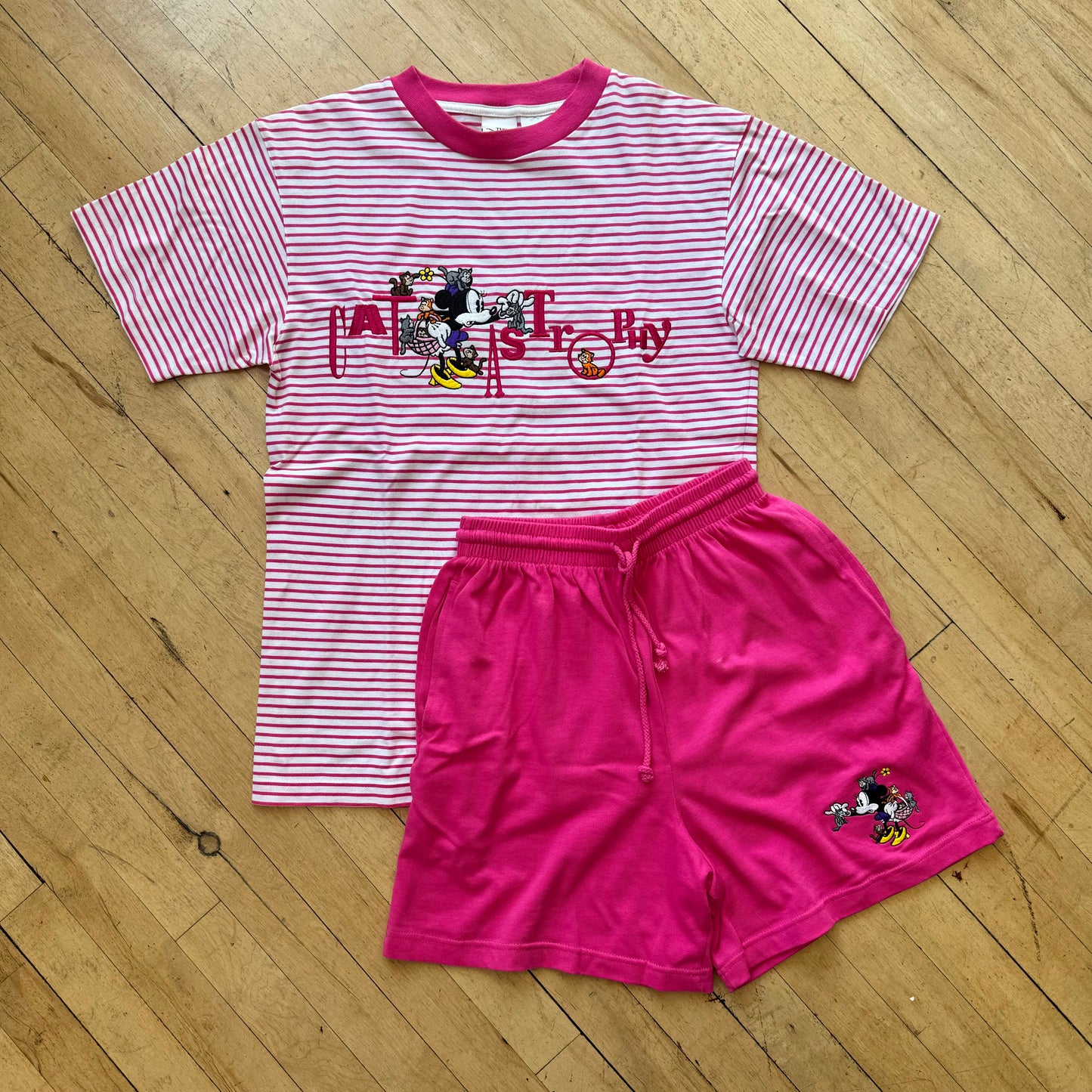 Vintage Catastrophy Minney Mouse T-shirt & Shorts Sz S