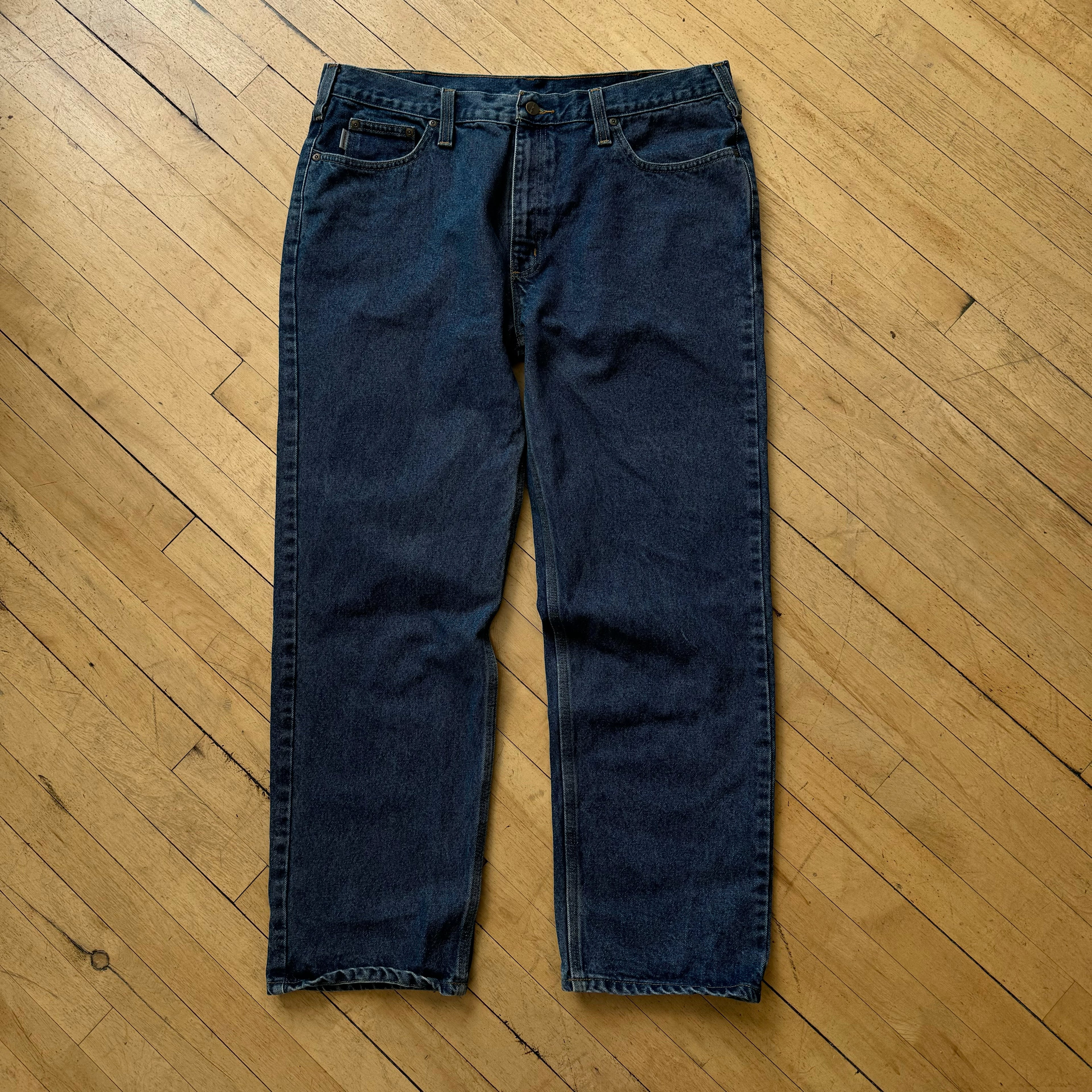 Vintage Carhartt Dark Wash Denim Jeans Sz 40x32