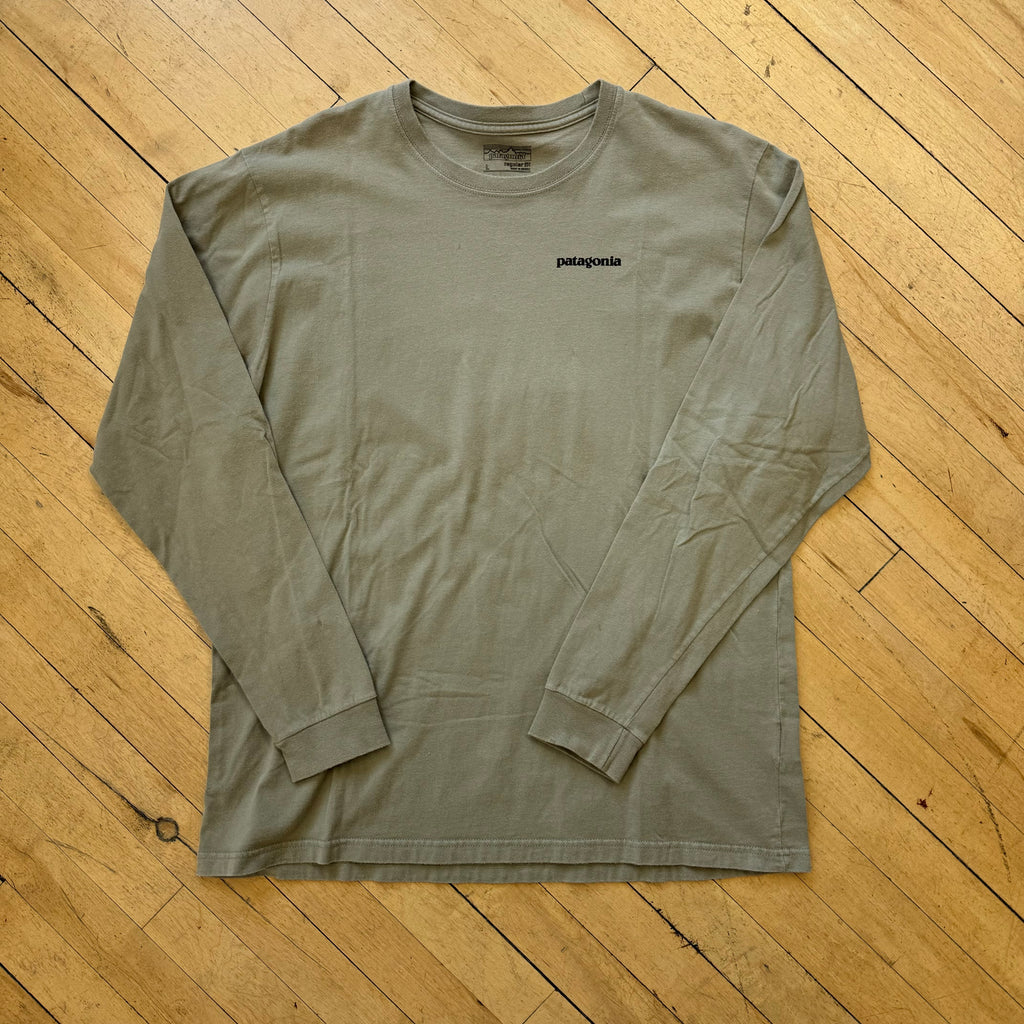 Patagonia Long Sleeve SpellOut T-shirt Sz L