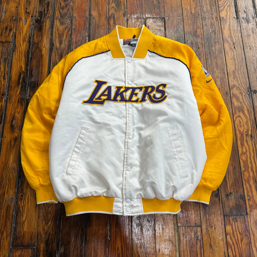 Vintage Nike Las Angeles Lakers Bomber Jacket Sz XL