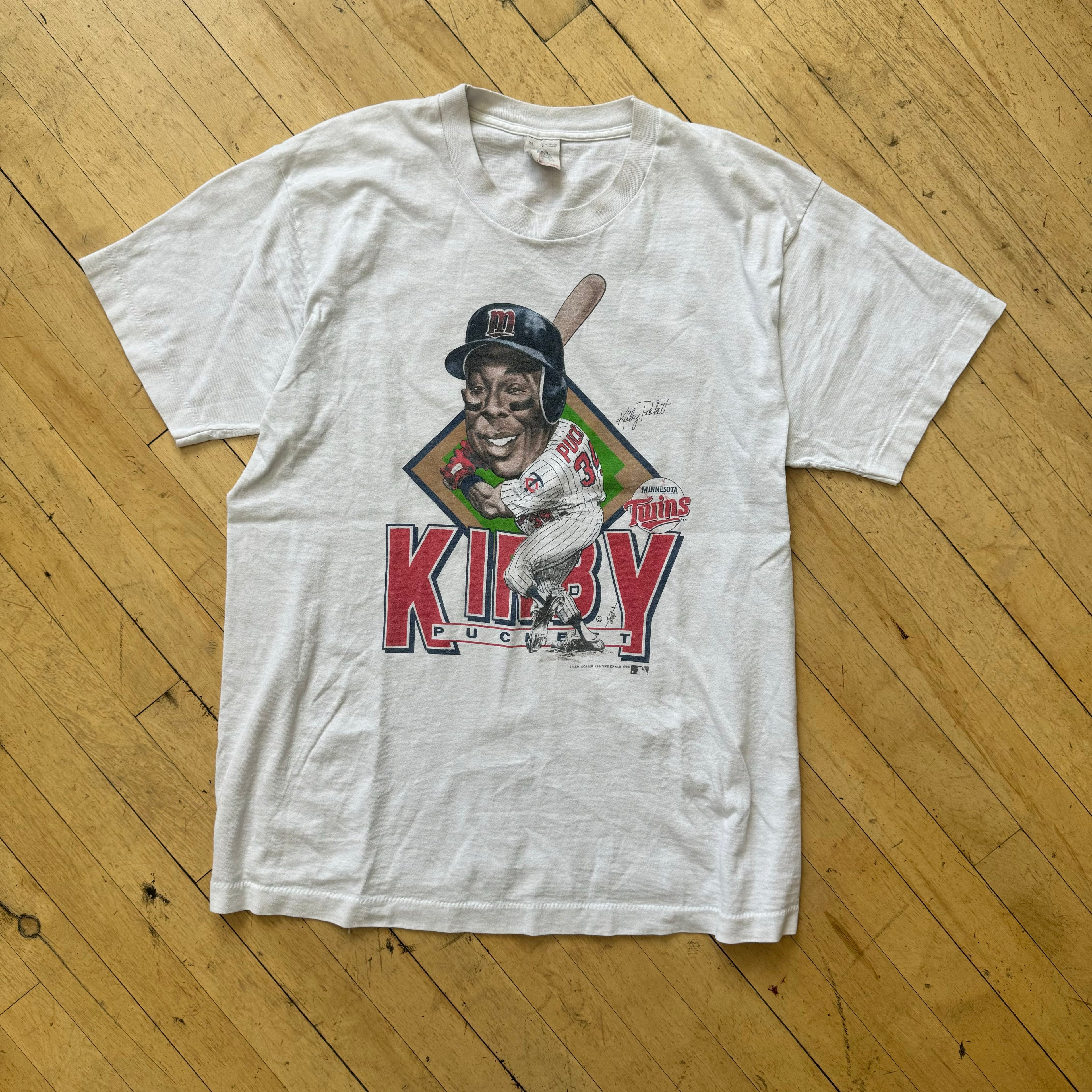 Vintage Kirby Puckett Twins T-shirt Sz XL