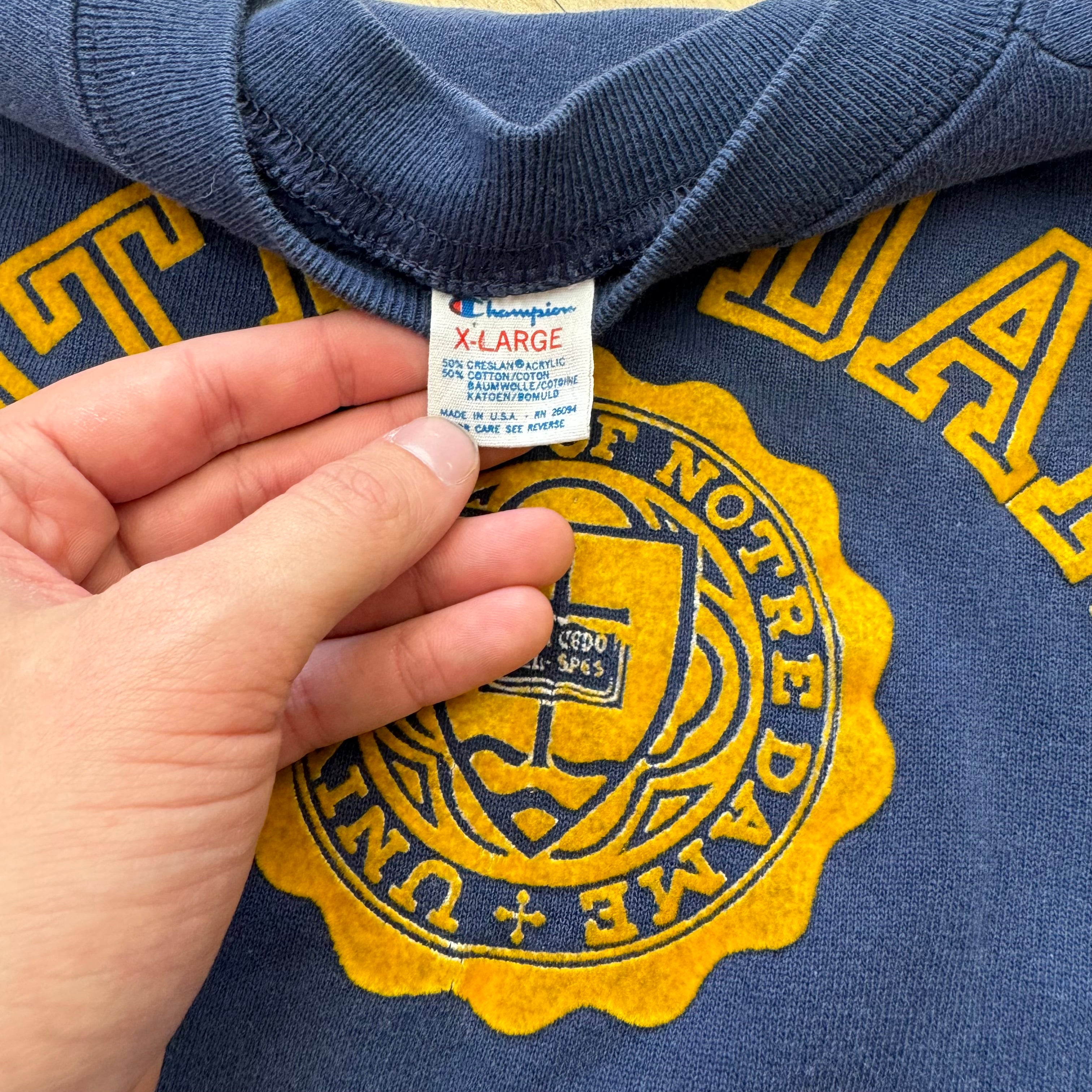 Vintage Notre Dame Champion CrewNeck Sz M