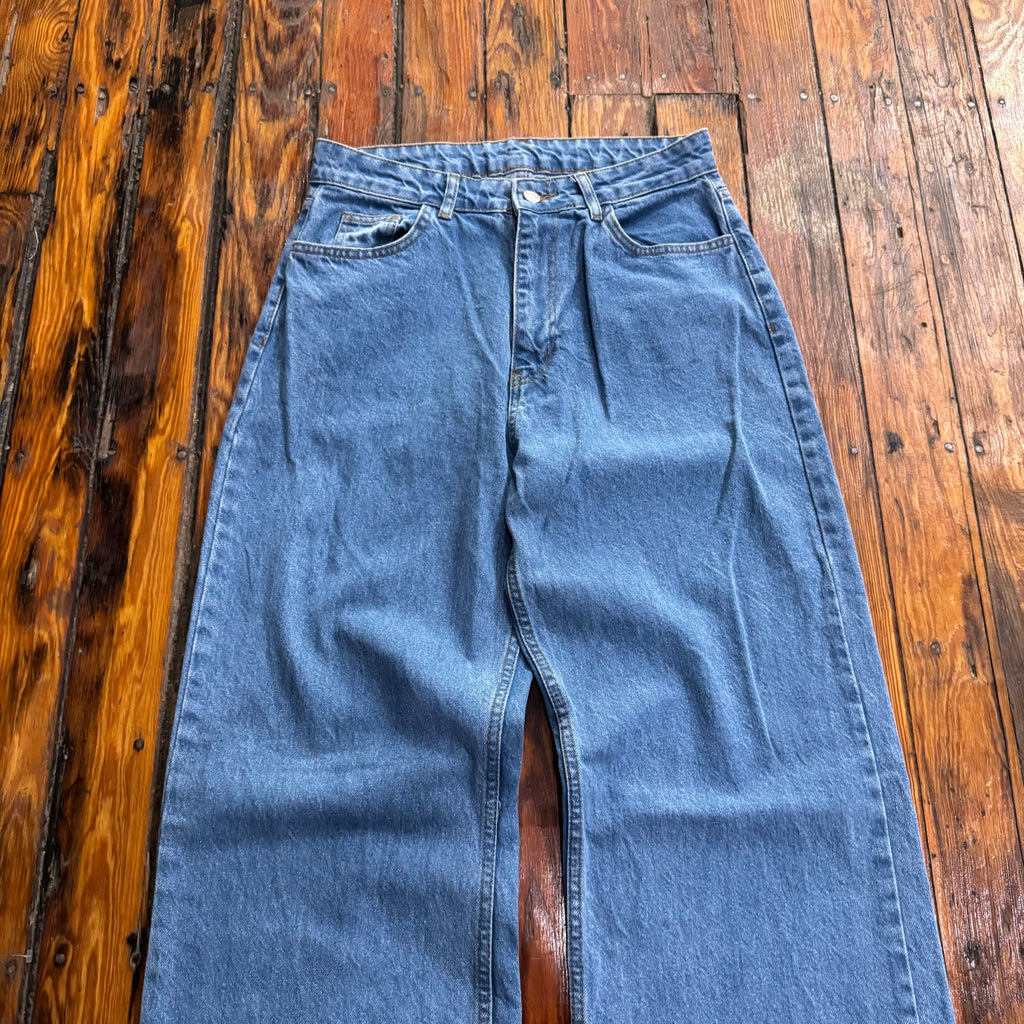 Vintage Baggy Wide Leg Denim Jeans Sz 28