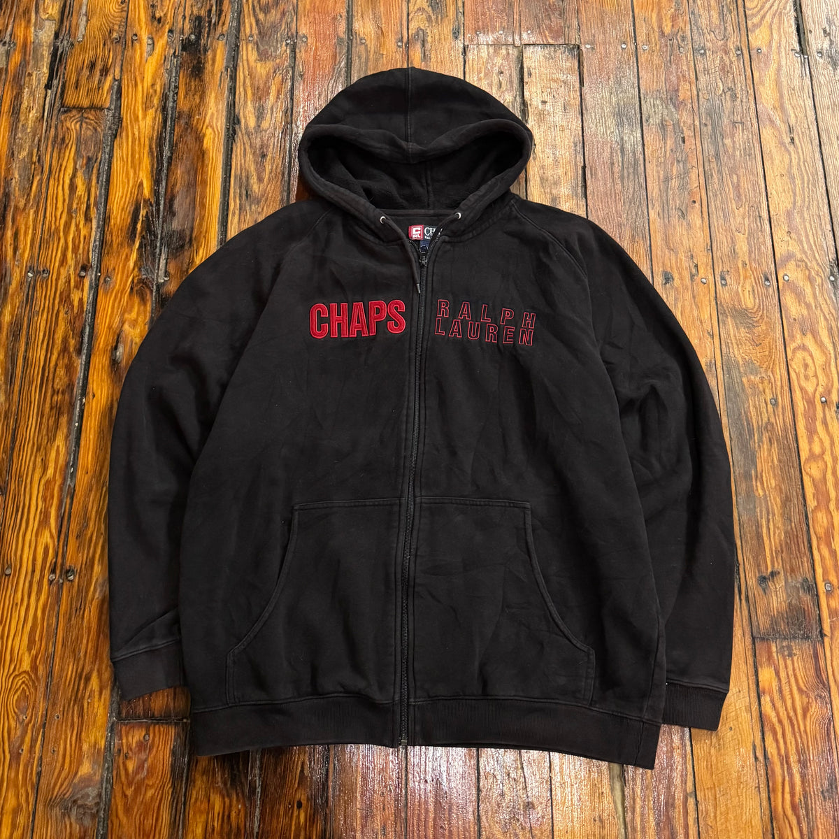 Vintage Chaps Ralph Lauren Zip-Up Hoodie Sz XL