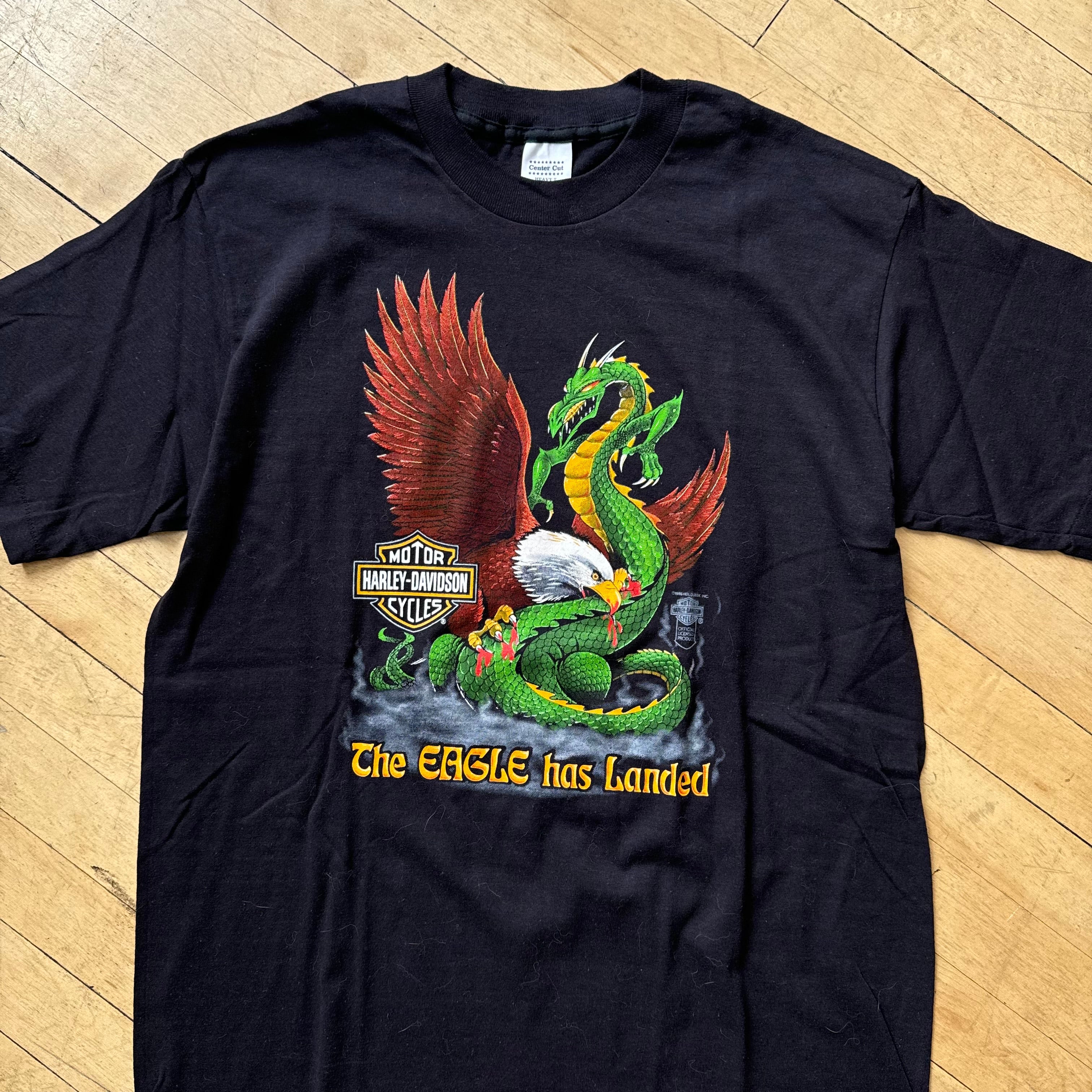 Vintage Harley Davidson 3D Emblem Eagle Has Landed Sz L