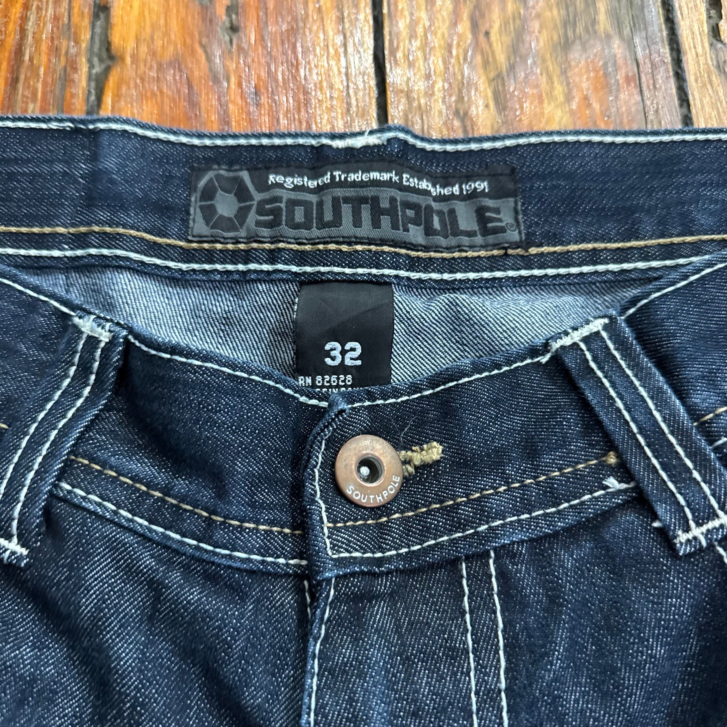 Y2K SouthPole Denim Jeans Sz 32