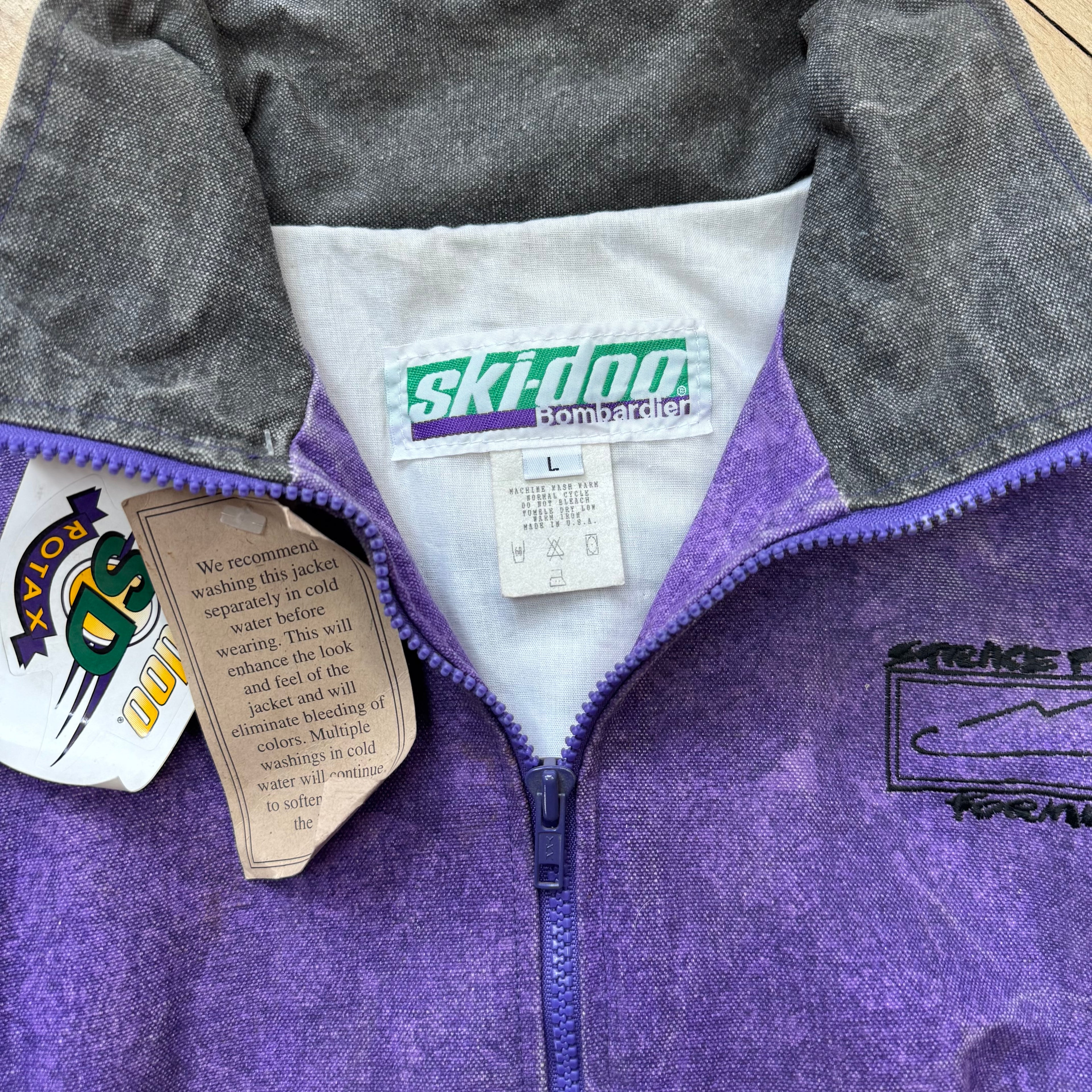 Vintage Ski-Doo Denim Washed Jacket Sz L (New)