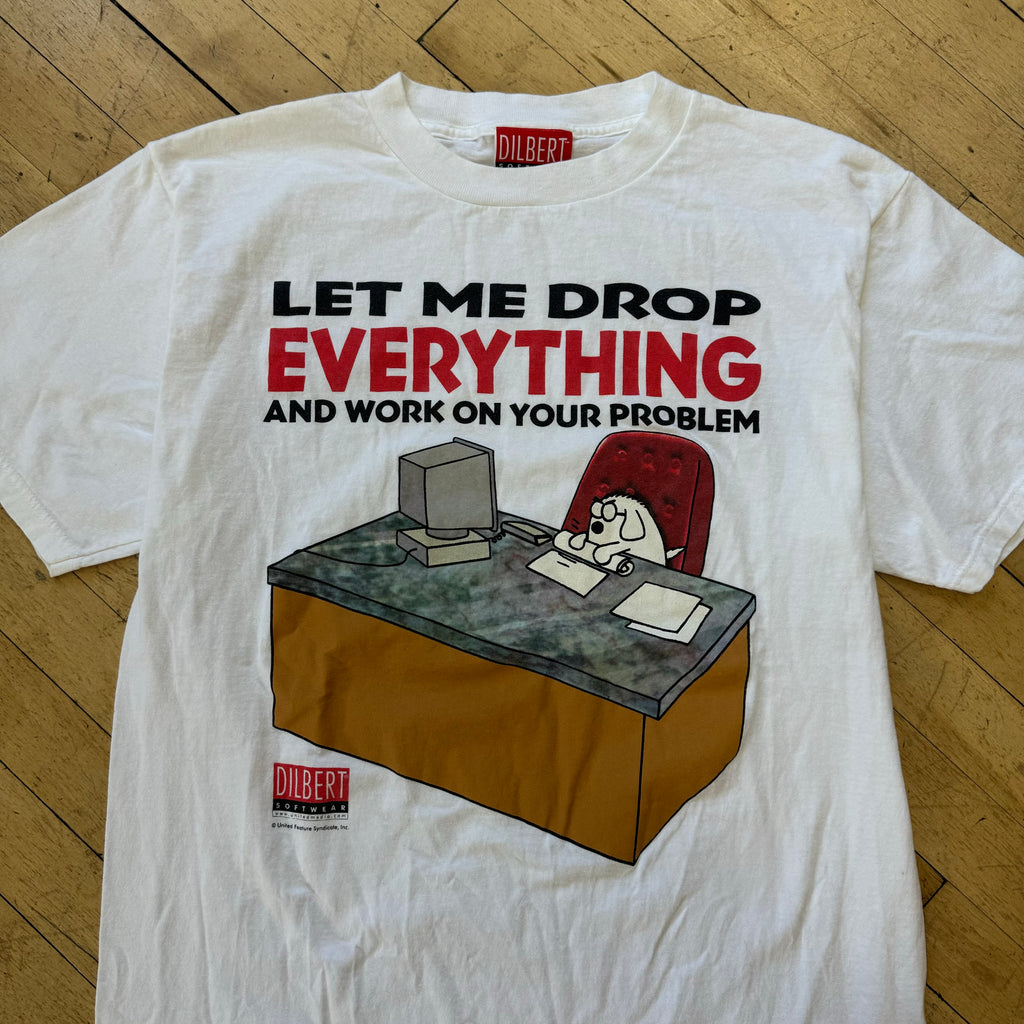 Vintage Dilbert Let me drop Everything T-shirt Sz L