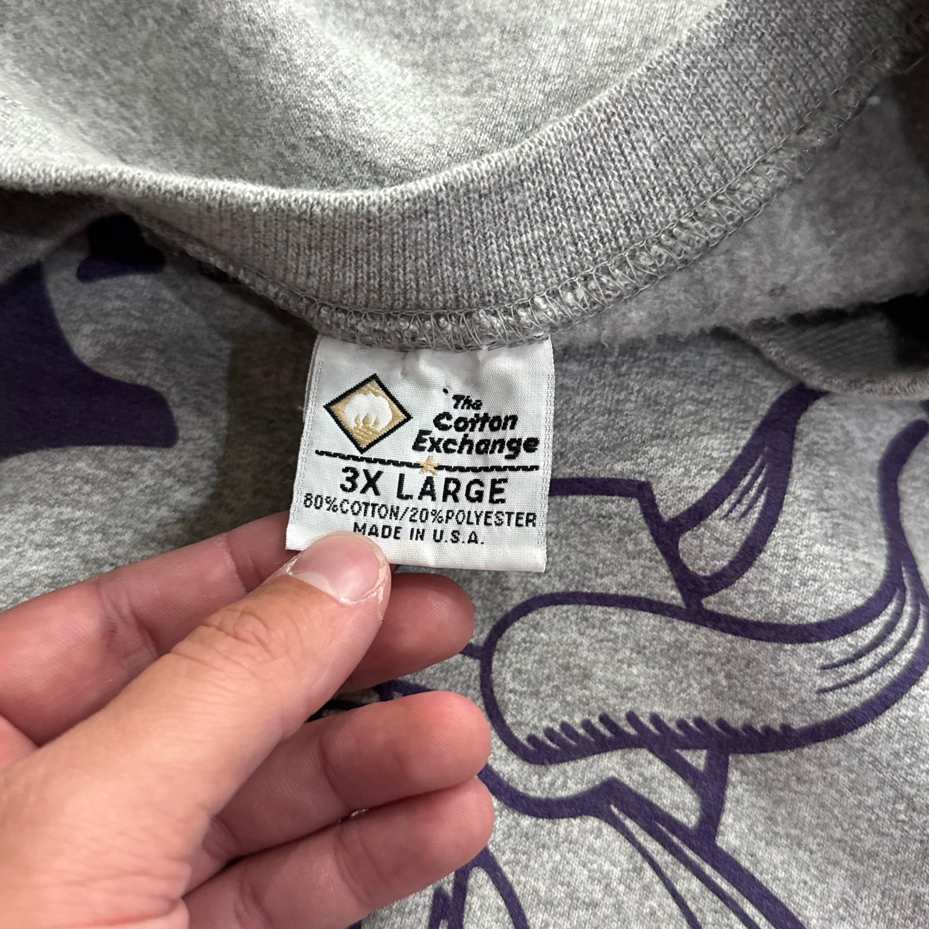 Vintage Minnesota Vikings CrewNeck Sz XXXL