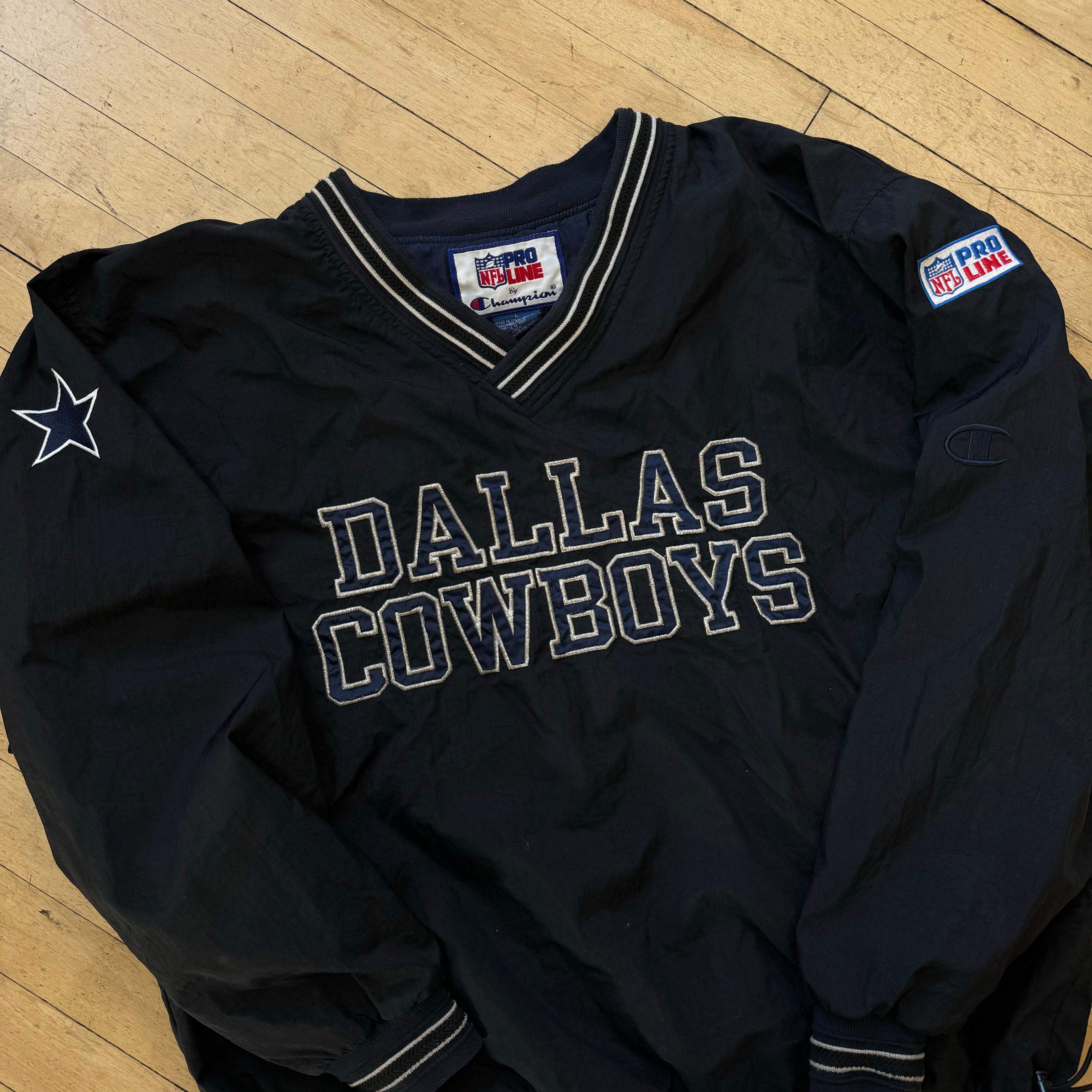 Vintage ProPlayer Champion Dallas Cowboys Pullover Jacket Sz L