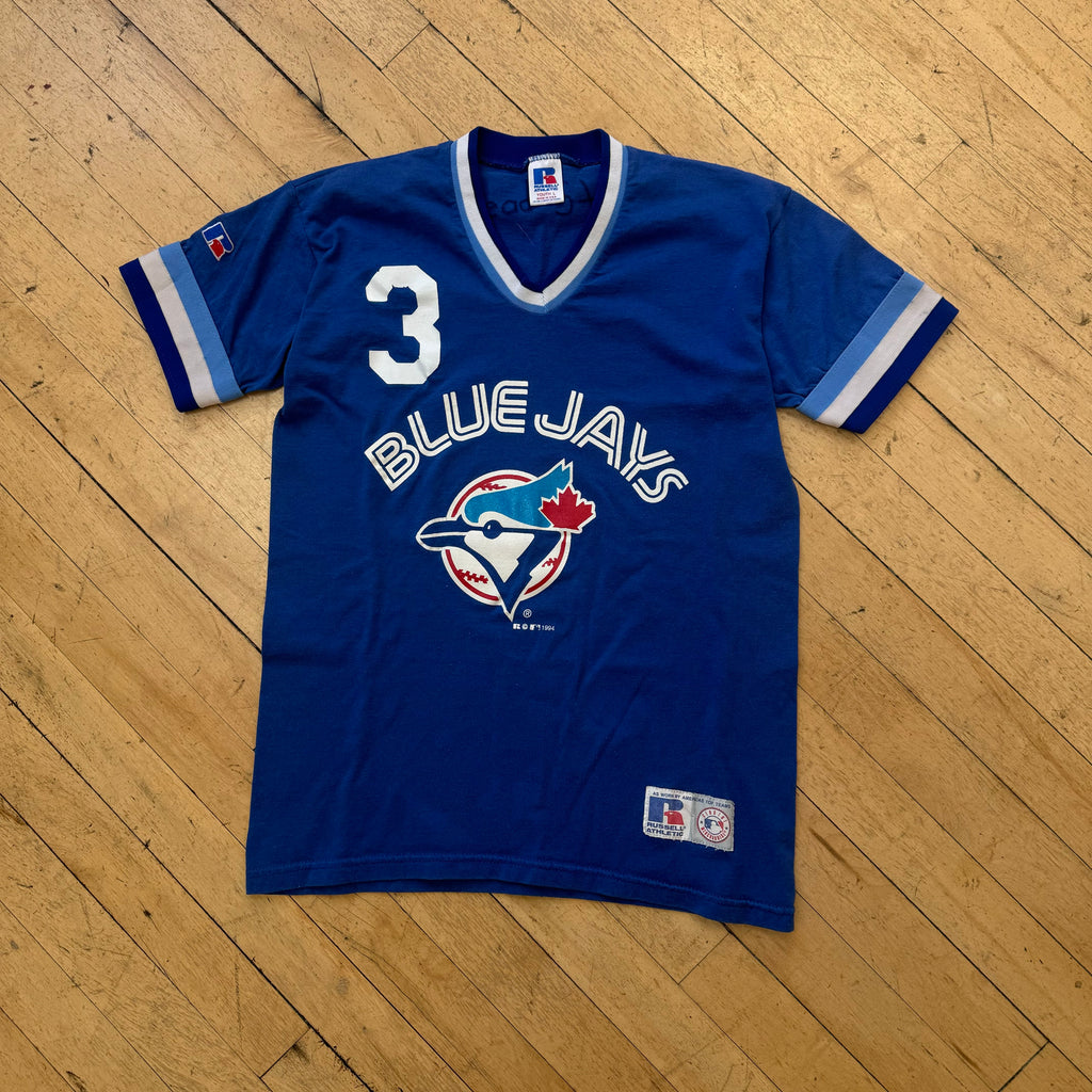 Vintage Russell Blue Jays Baseball Jersey T-shirt Sz YTH L (S)