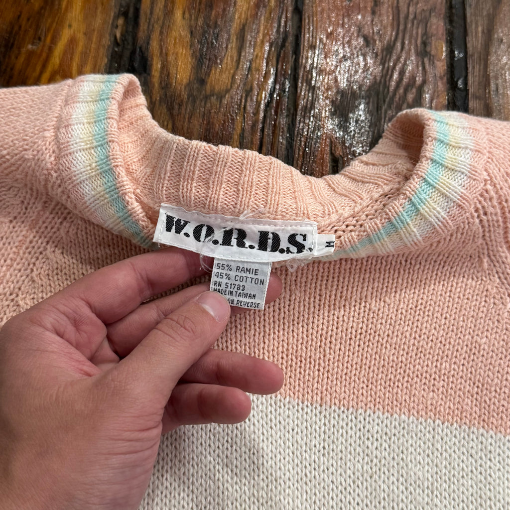 Vintage Words Pocket Sweater Sz M