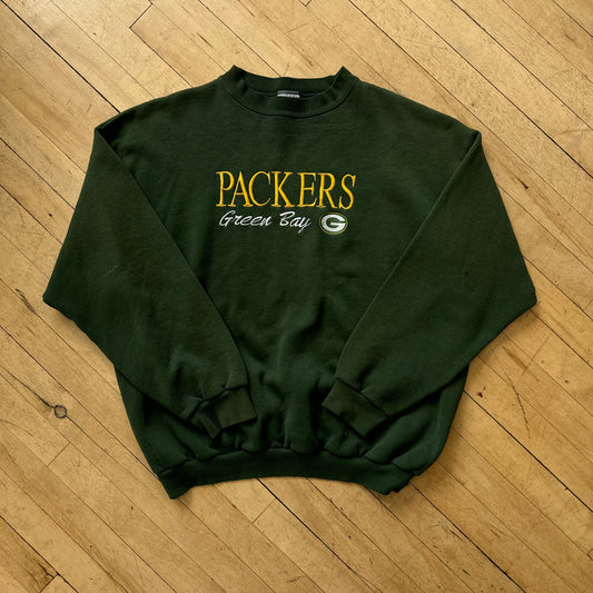 Vintage Packers SpellOut CrewNeck Sz XL