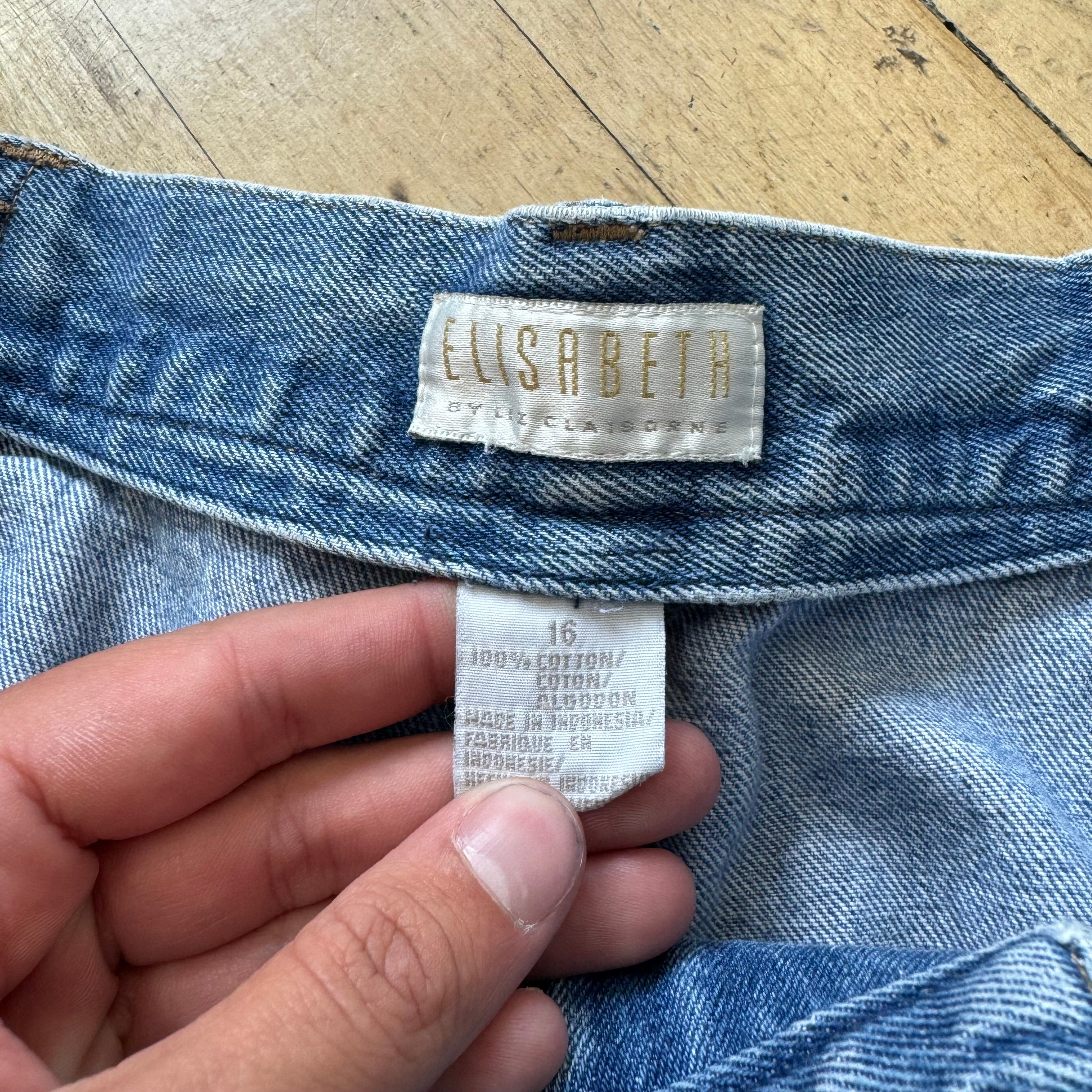 Vintage Elisabeth denim Jean Shorts Sz 18