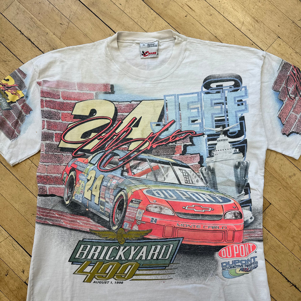 Vintage Faded Jeff Gordon Nascar AOP T-shirt Sz XL