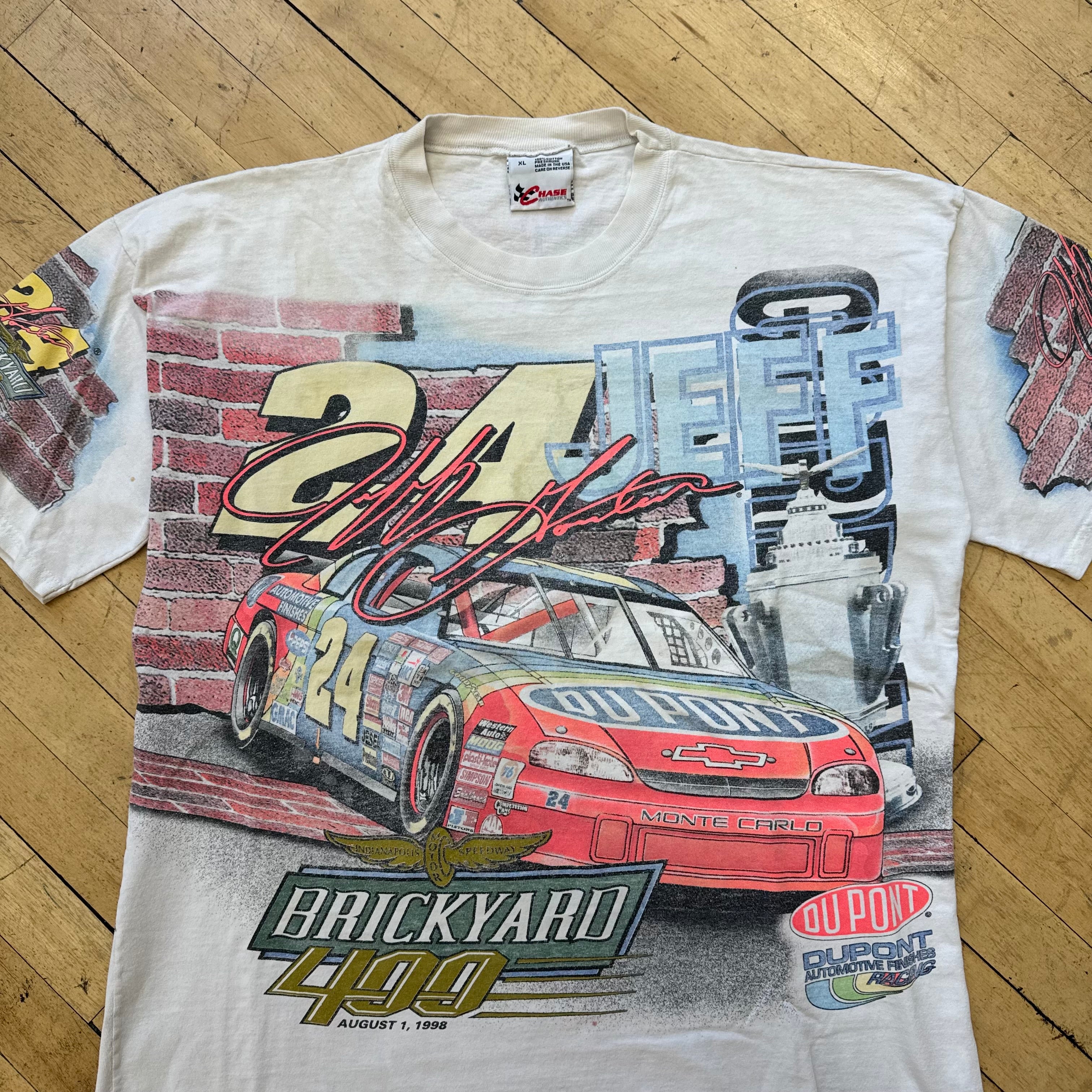 Vintage Faded Jeff Gordon Nascar AOP T-shirt Sz XL