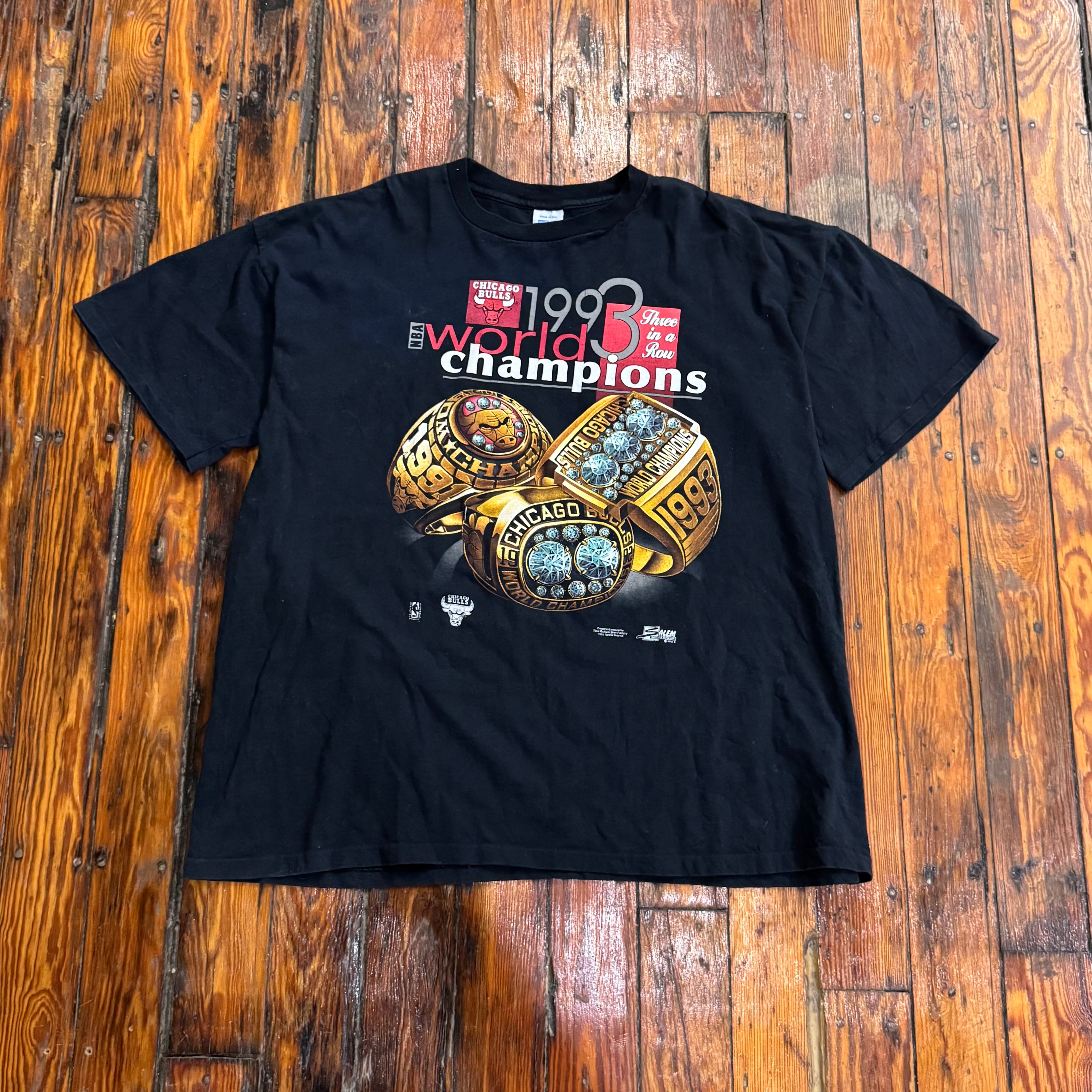 Vintage Chicago Bulls Rings Champion T-shirt Sz XXL