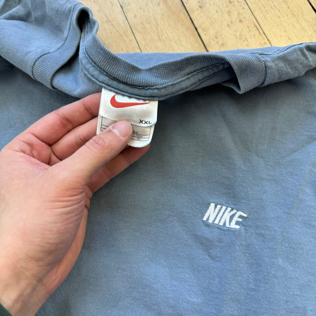 Vintage Baby Blue Nike SpellOut T-shirt Sz XXL