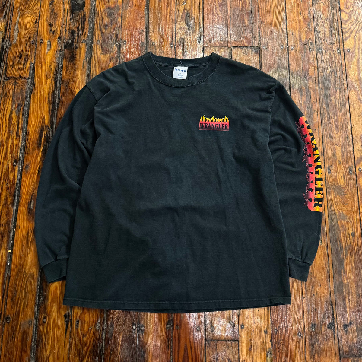 Vintage Wrangler American Steel Long Sleeve T-shirt Sz XL