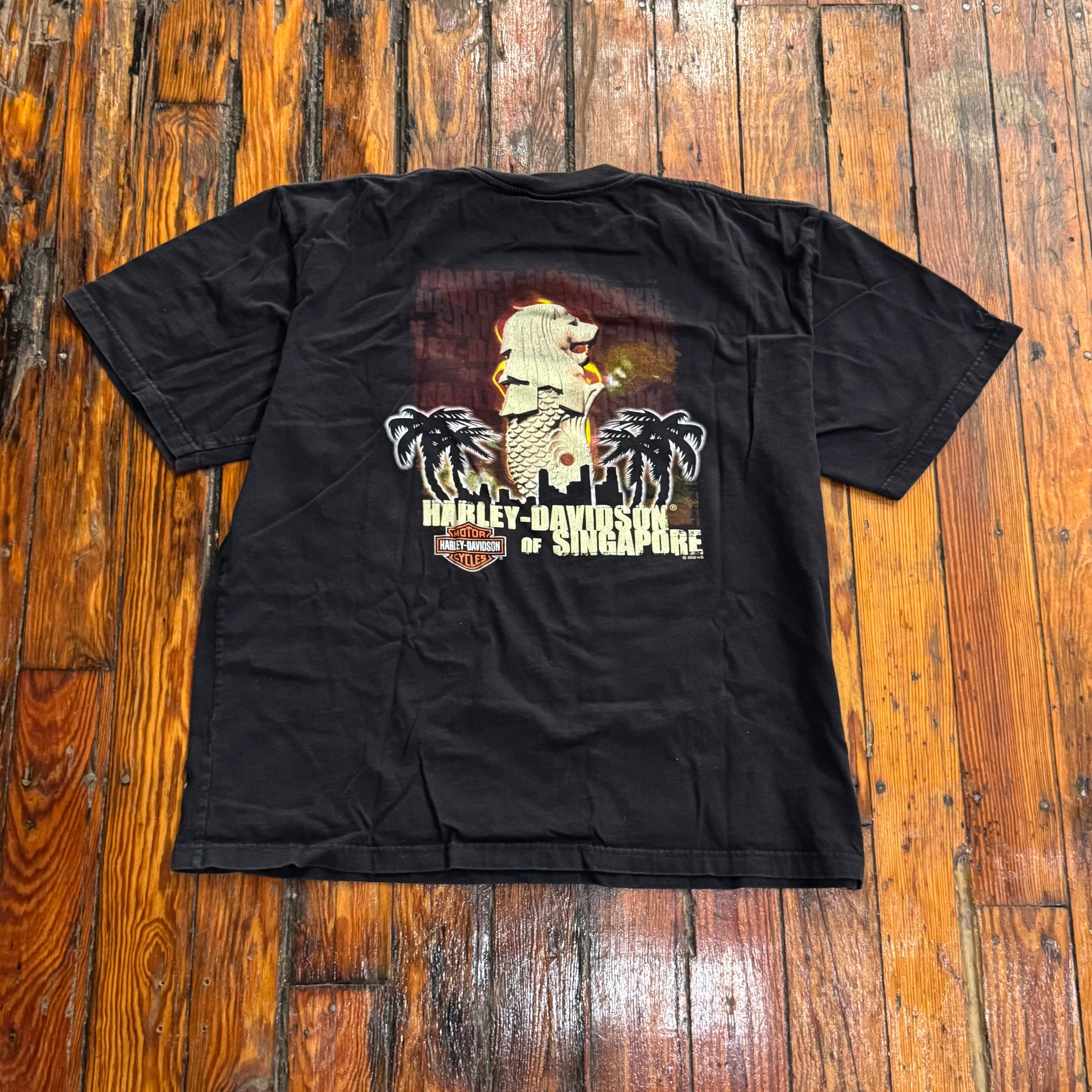Vintage Harley Davidson Logo Singapore T-shirt Sz XL