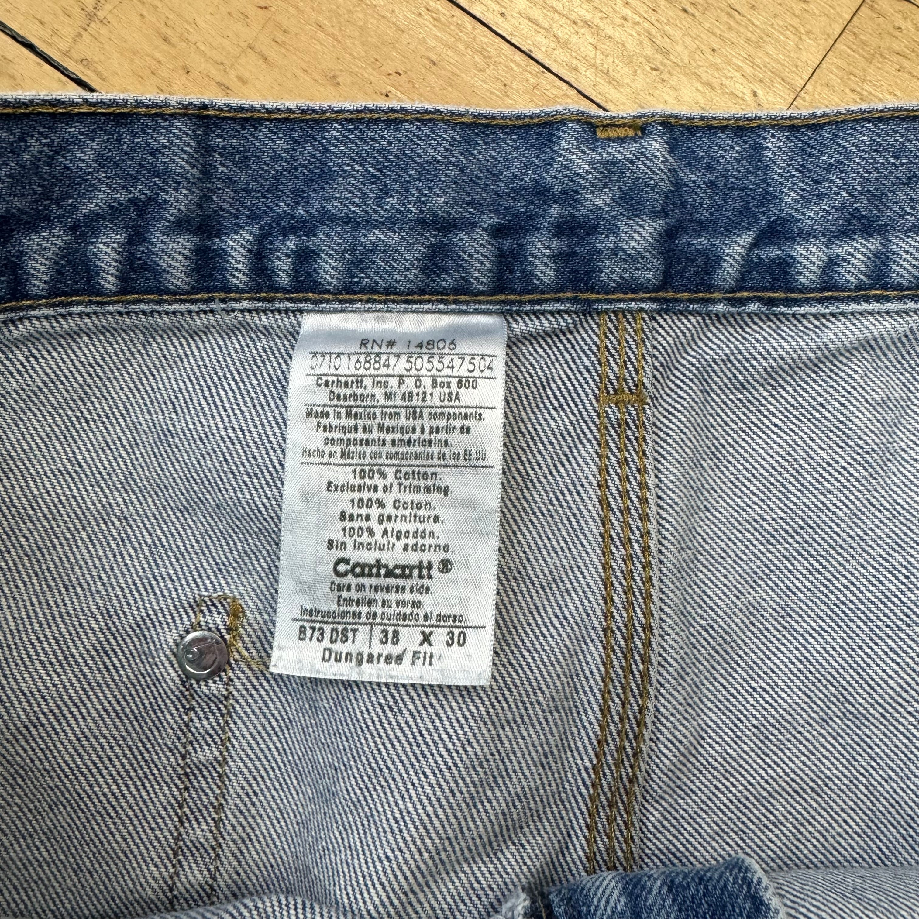 Vintage Carhartt Double Knee Denim Jeans Sz 38x30
