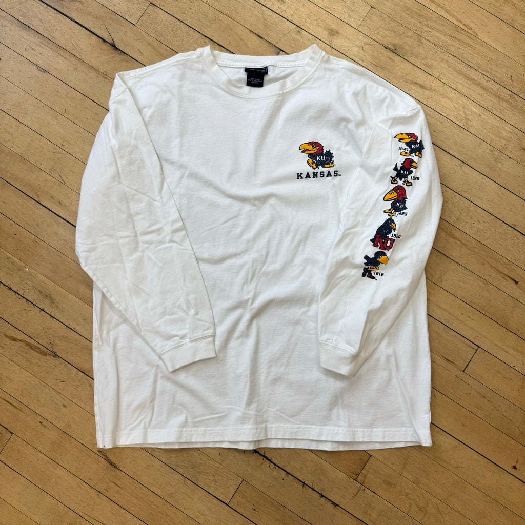 Vintage Kansas Jayhawks Long Sleeve T-shirt Sz XXL