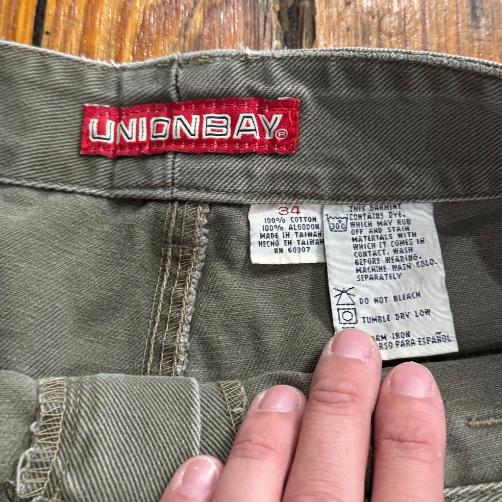 Vintage Olive UnionBay Denim Jean Shorts Sz 34